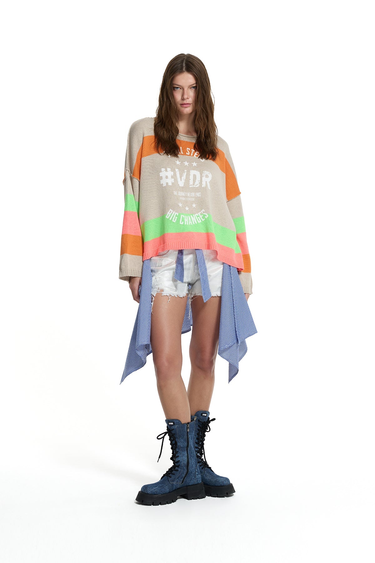 Multicolor Knit Sweater 19218
