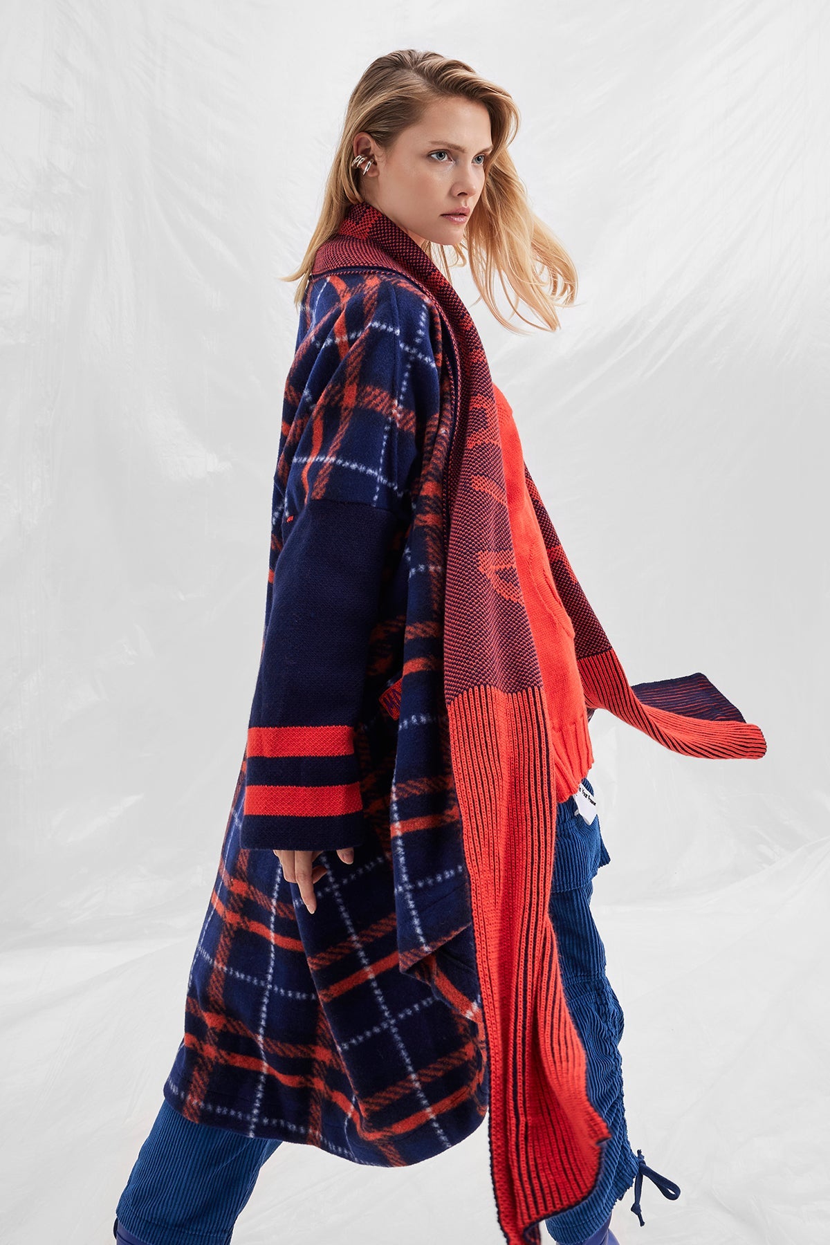 Navy/orange Scarf Vw2414031