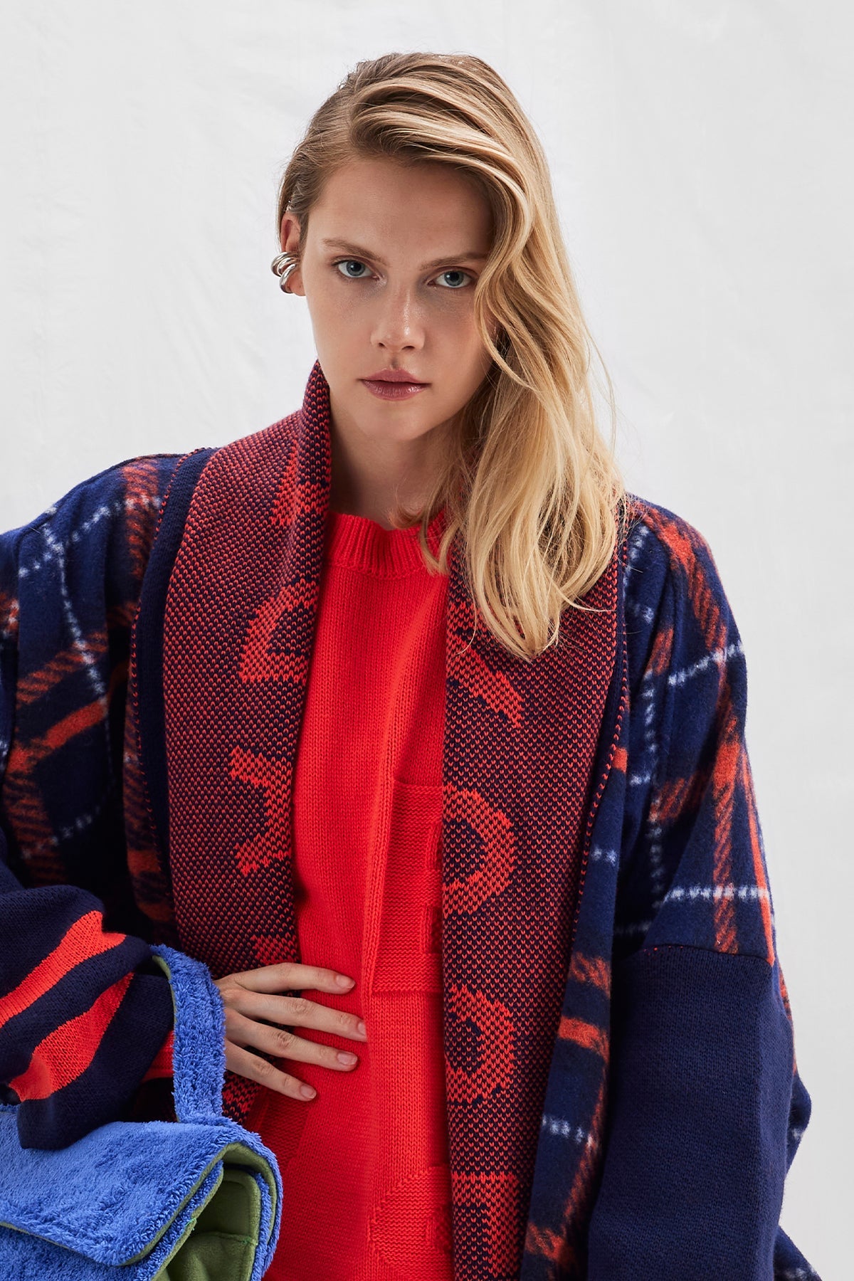 Navy/orange Scarf Vw2414031