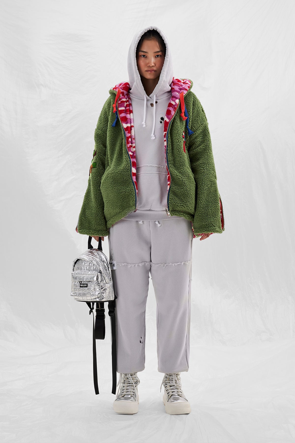 Multicolor Verde Blouson 14068