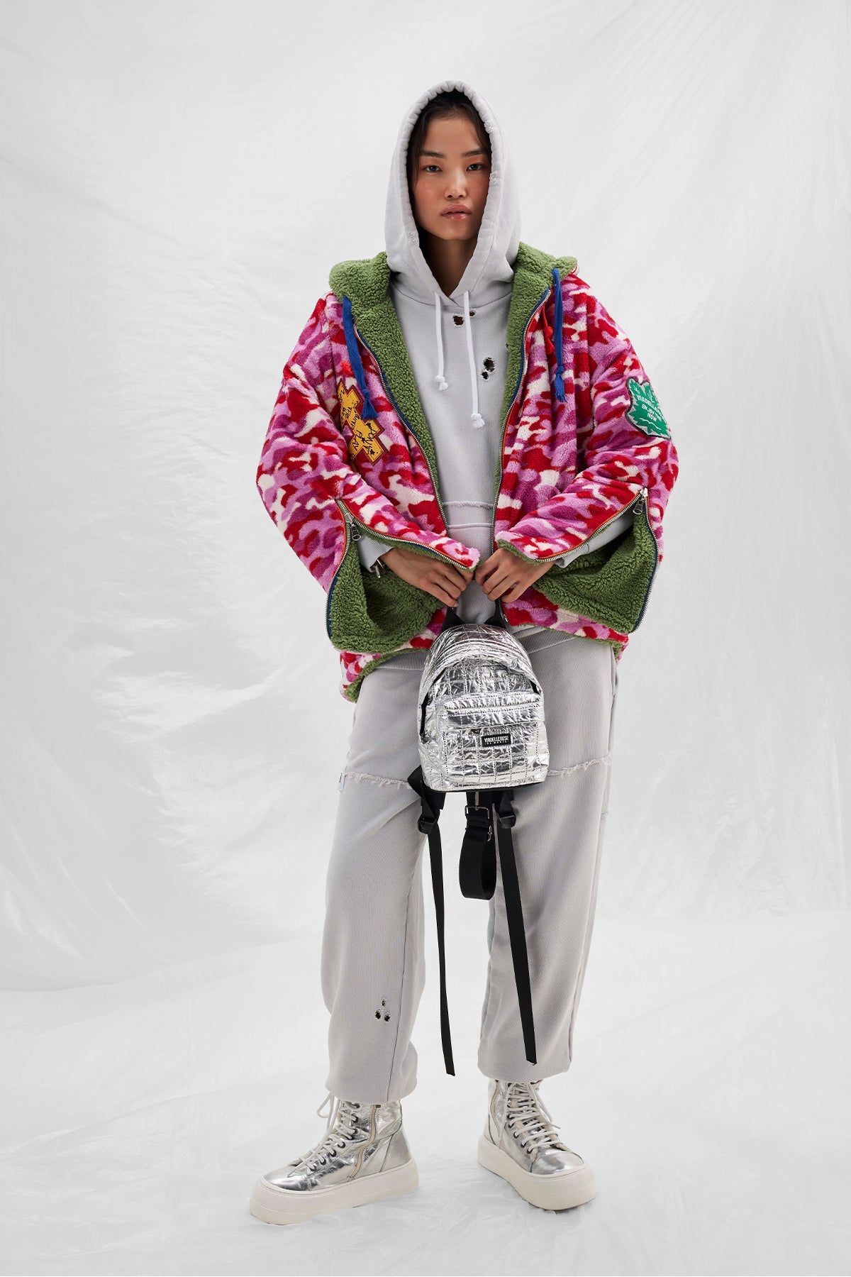 Multicolor Verde Blouson 14068