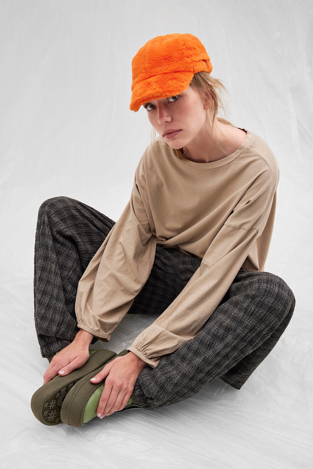 Beige L S T-shirt 14095