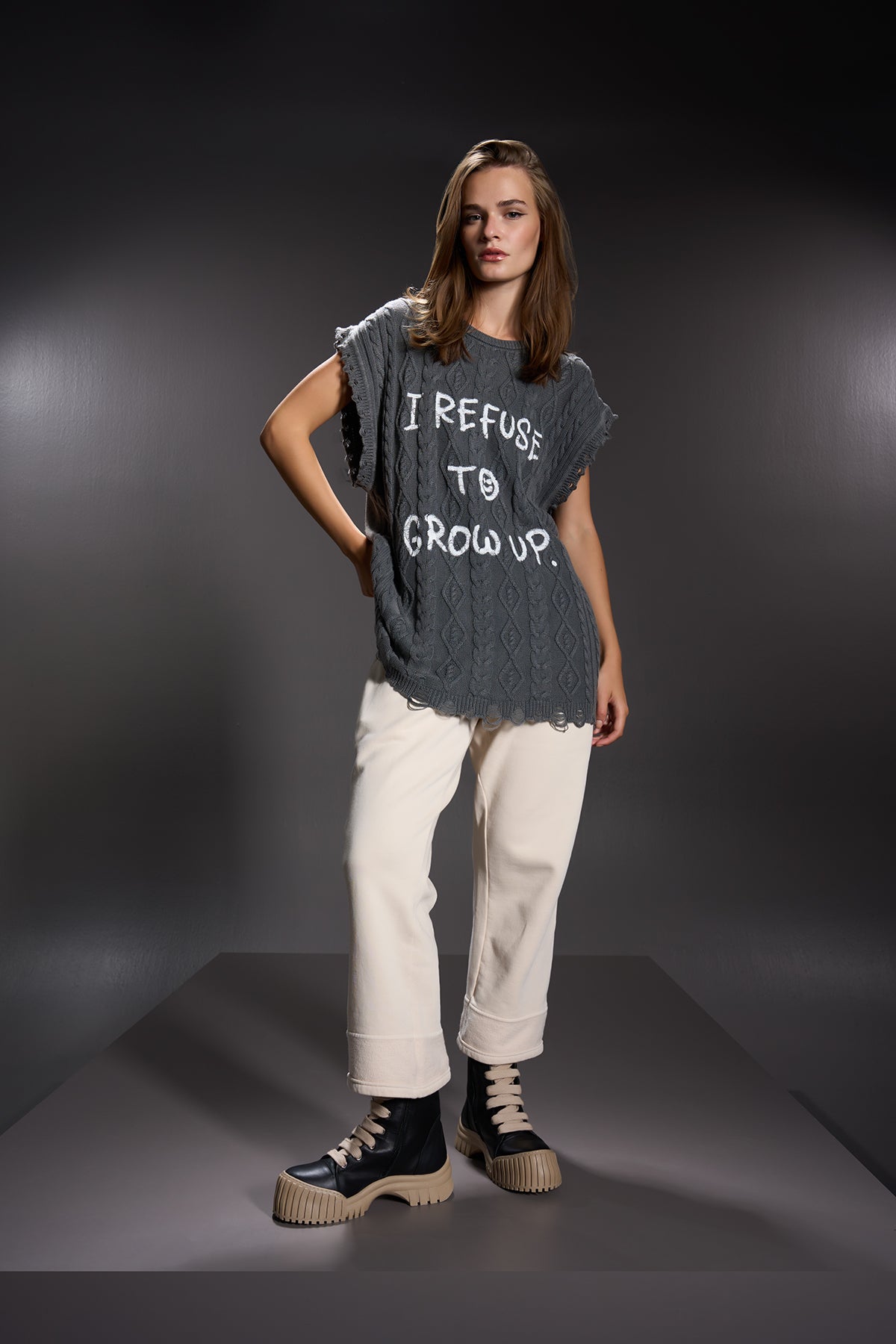 Antracite Pullover 16009