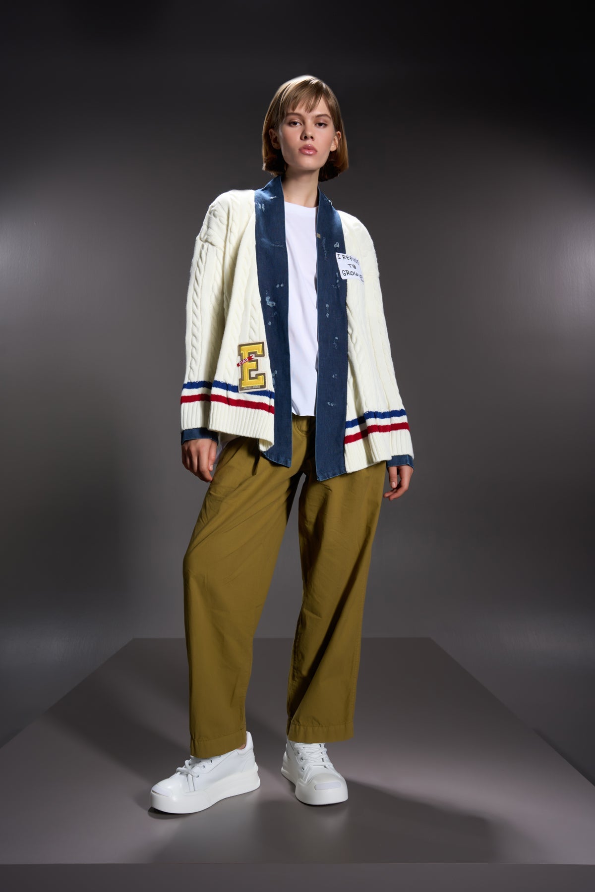 Off White Blue Cardigan 16010