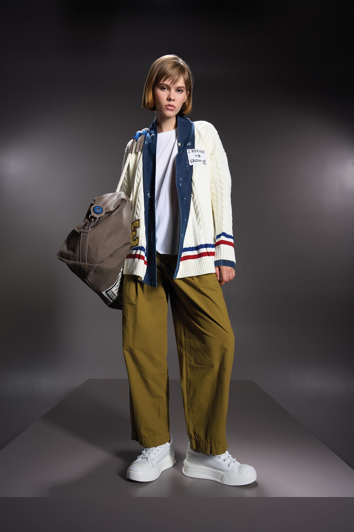 Off White Blue Cardigan 16010