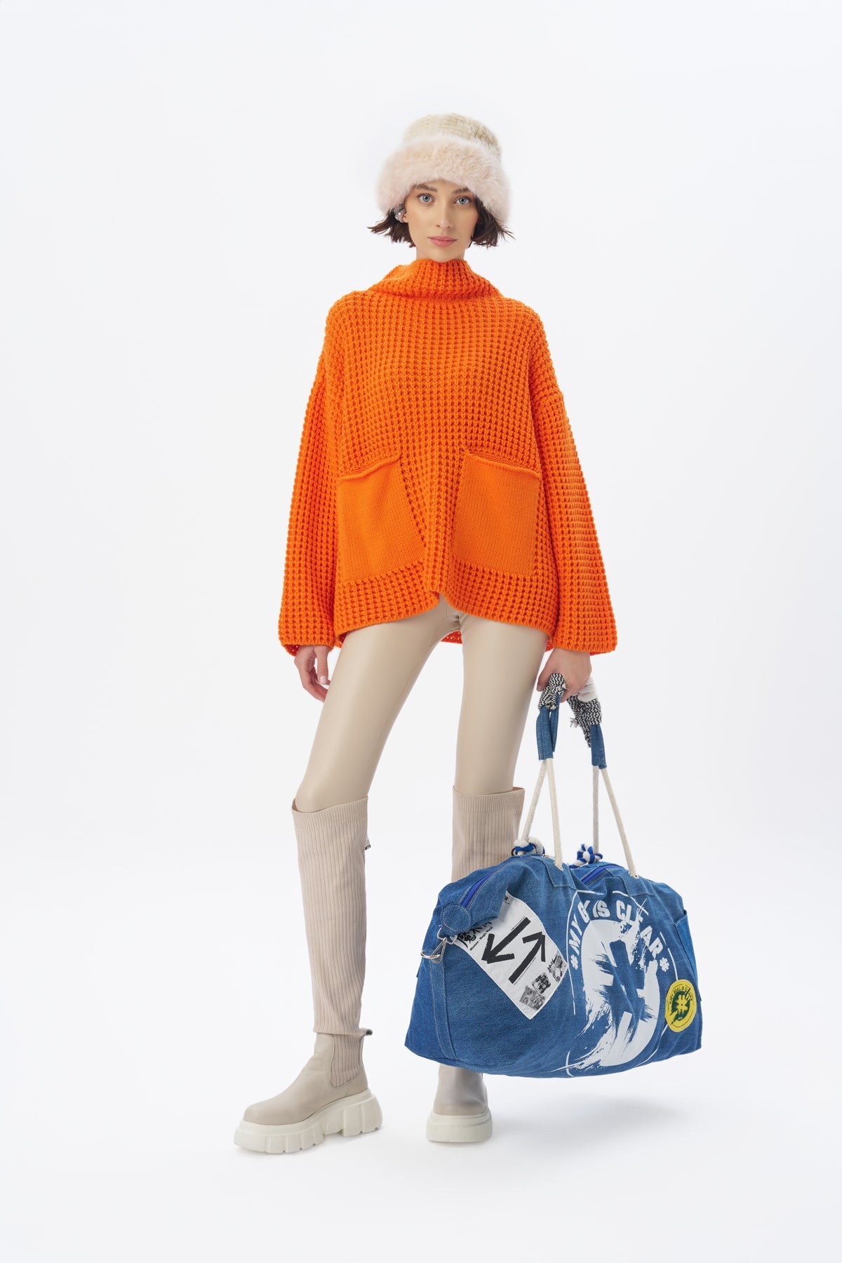 Orange Pullover 16028