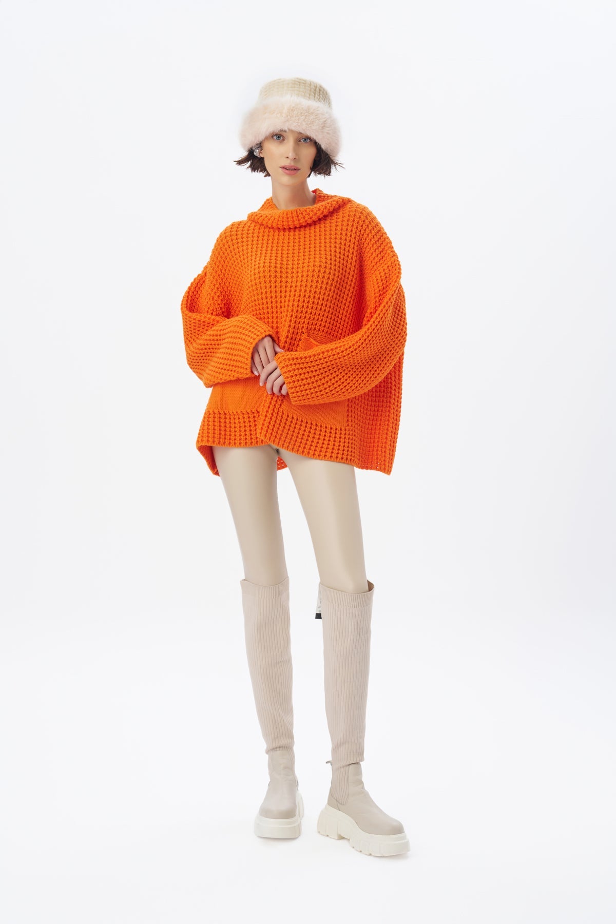 Orange Pullover 16028