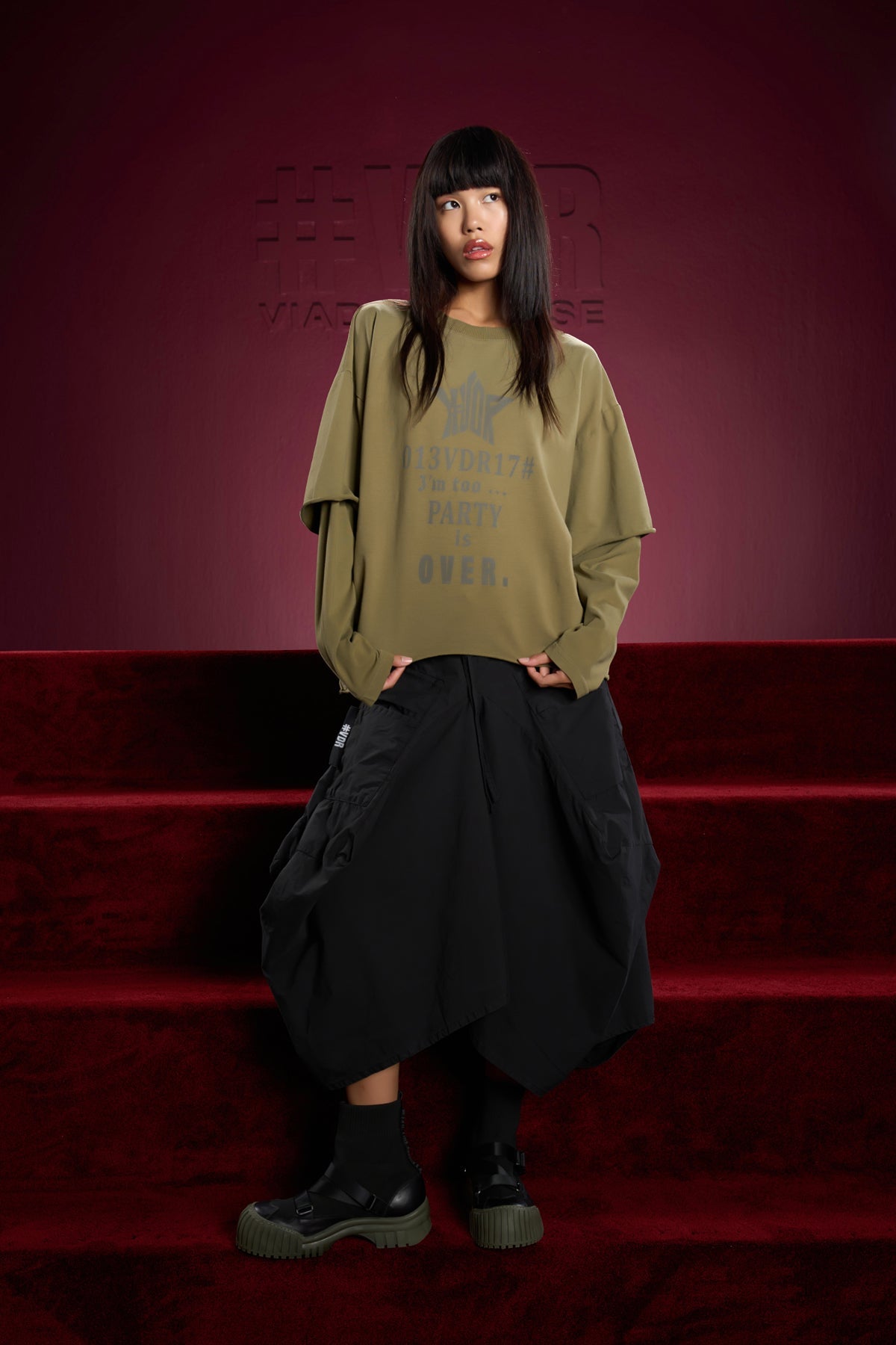 Olive L S T-shirt 16144