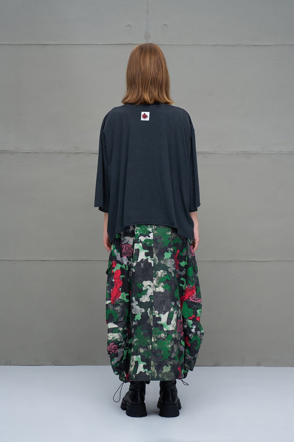 Black Slogan Oversized T-shirt 18007