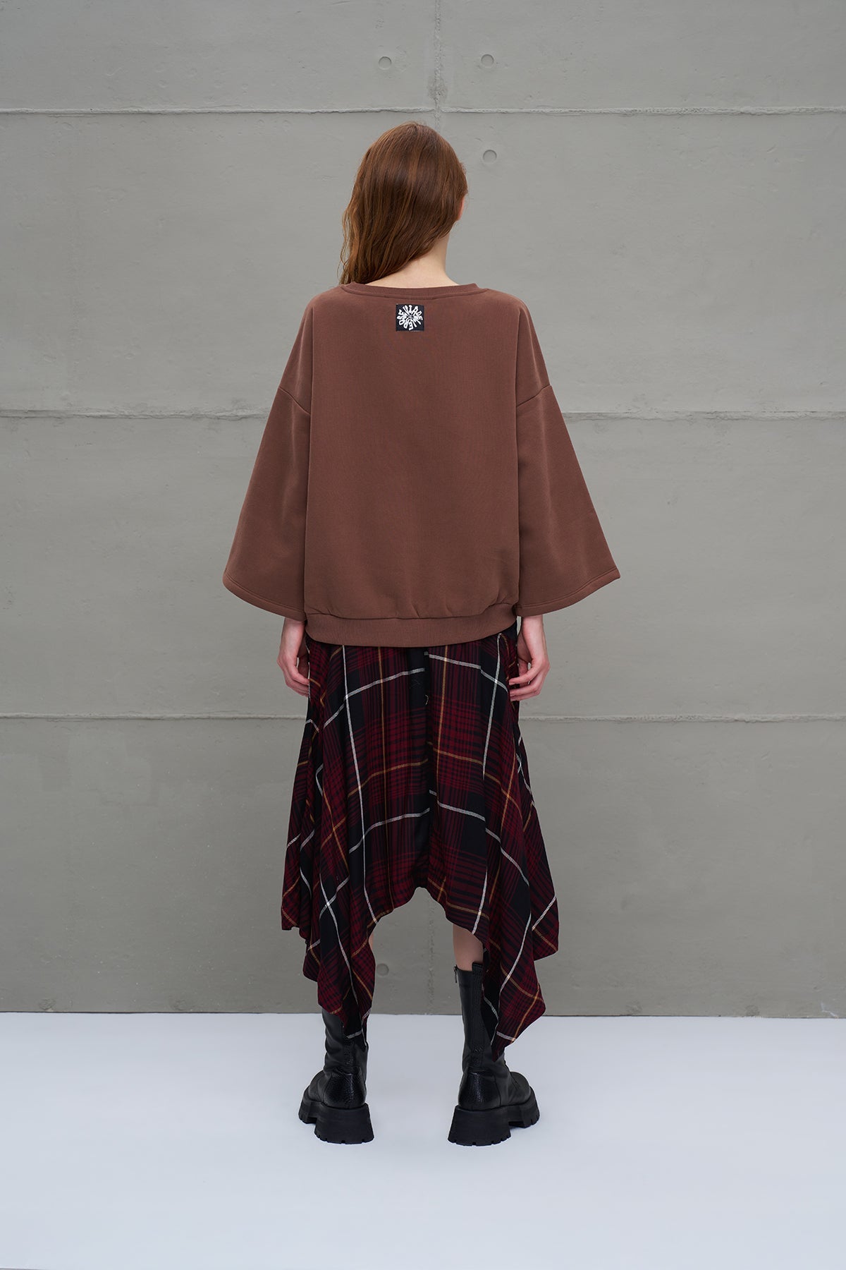 Brown Crew Neck Oversized Sweatshirt 18018