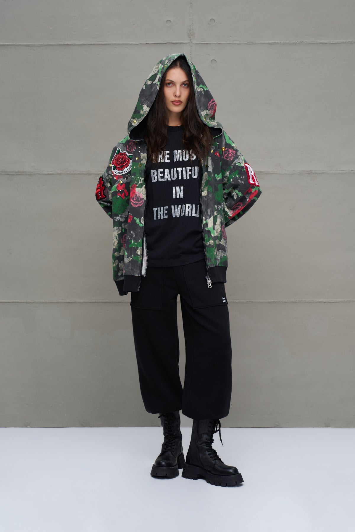 Camo Camouflage Print Oversized Sweatshirt 18026