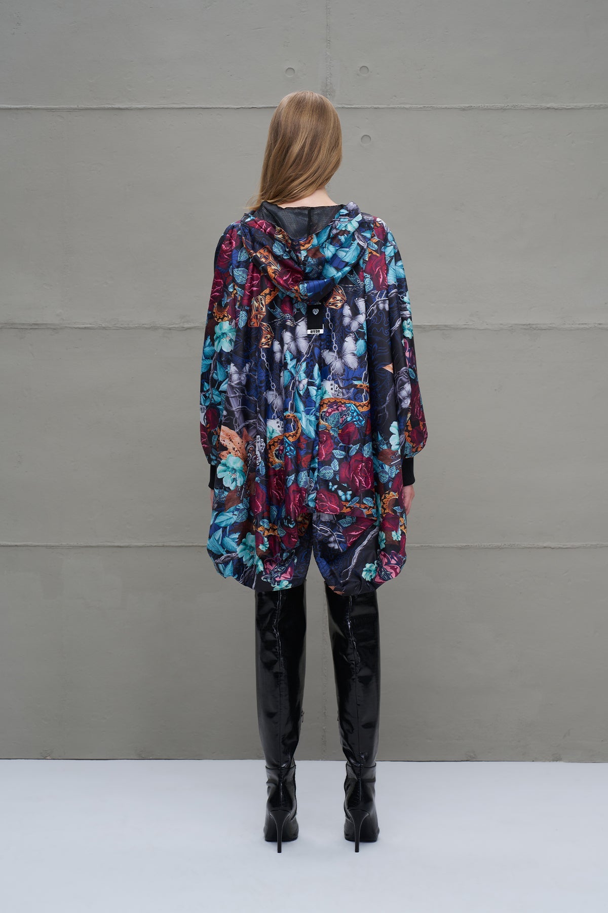 Multicolor Asymmetric Oversized Windbreaker Wind Coat 18030