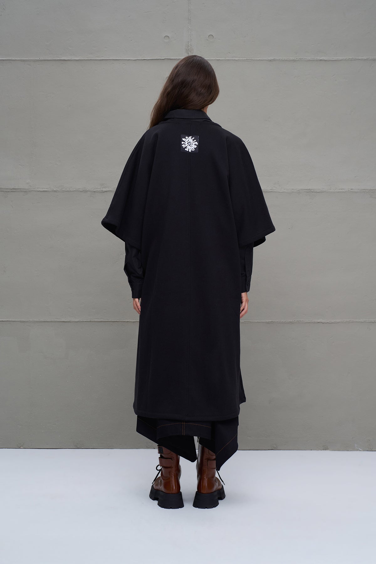 Black Oversized Long Cardigan 18047