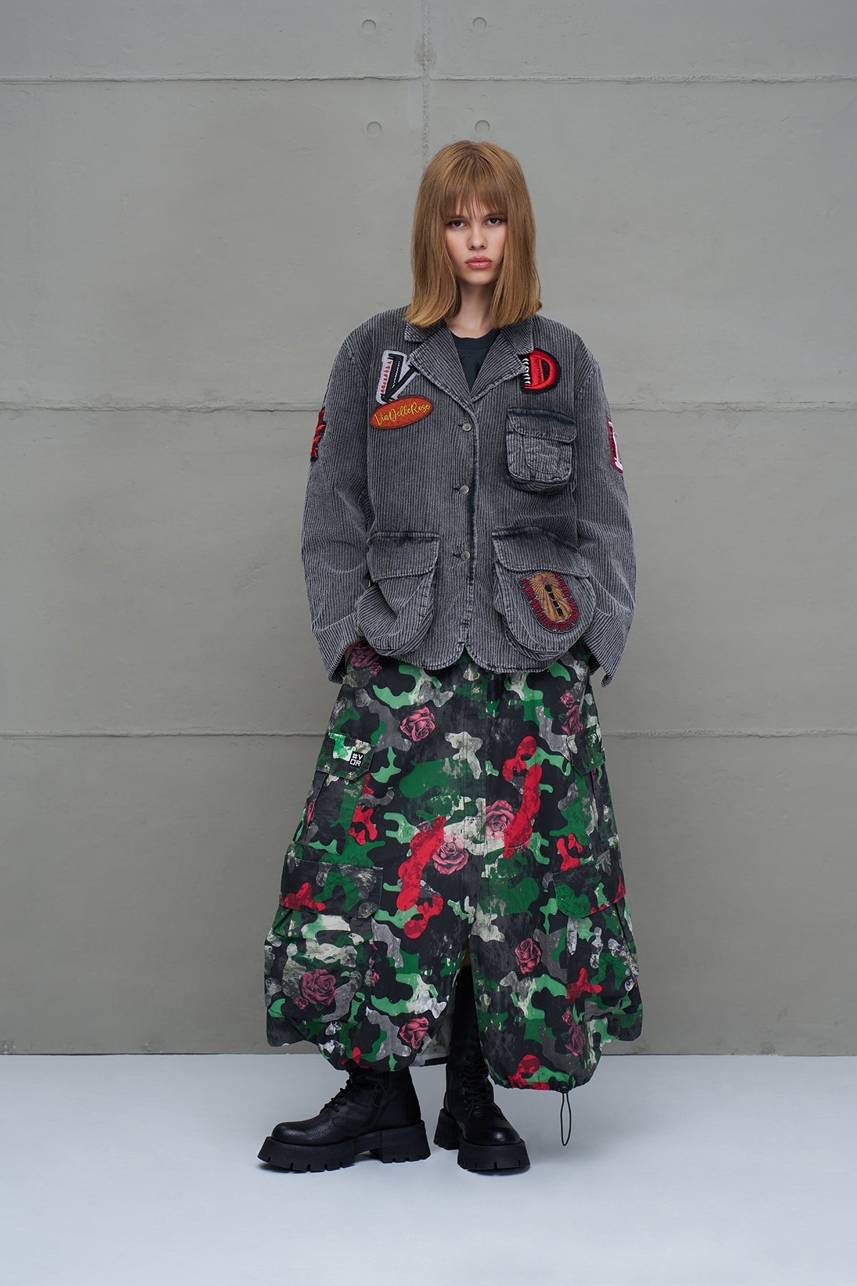 Anthracite Faded Effect Blazer Jacket 18078