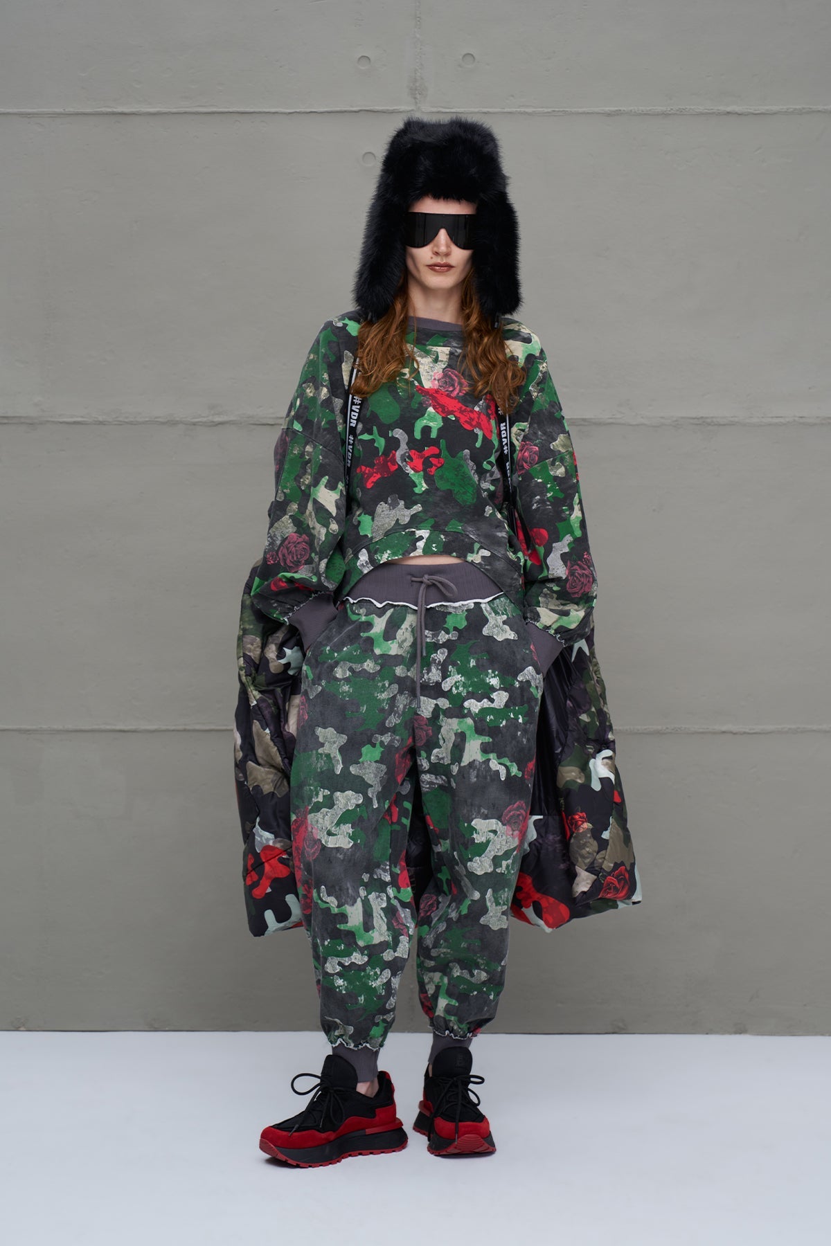 Camo Camouflage Puffer Long Oversized Coat 18136