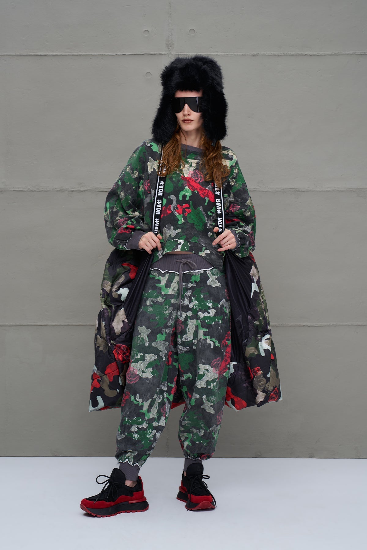 Camo Camouflage Puffer Long Oversized Coat 18136