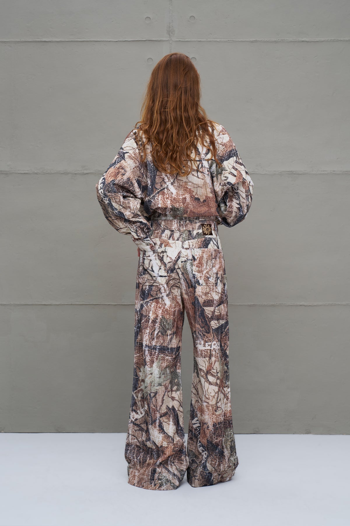 Beige Corduroy Wide-leg Trousers 18146