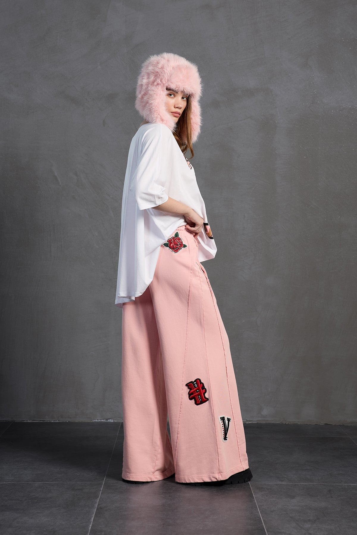 Pink Oversize Trousers 18158