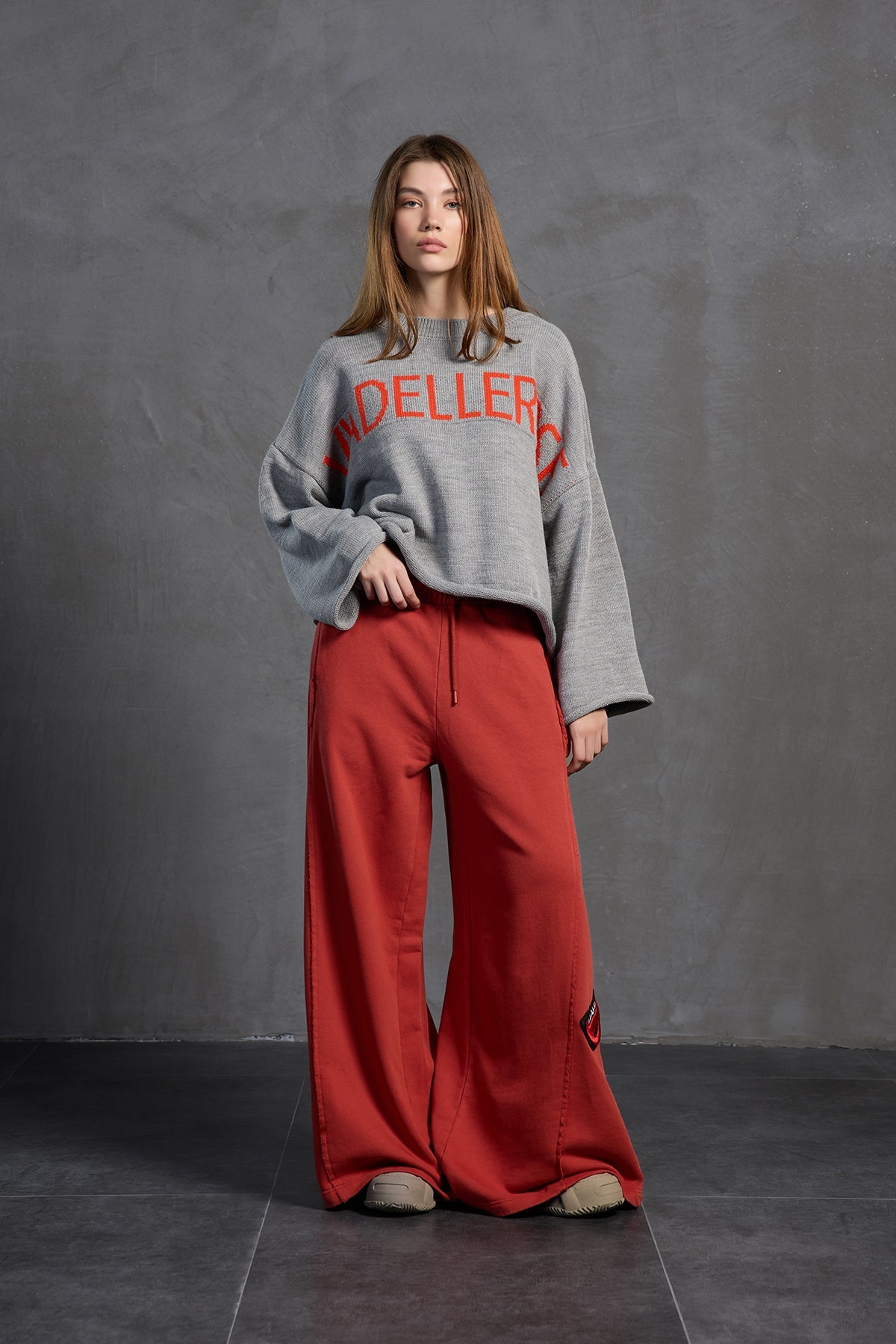 Maroon Oversize Trousers 18158