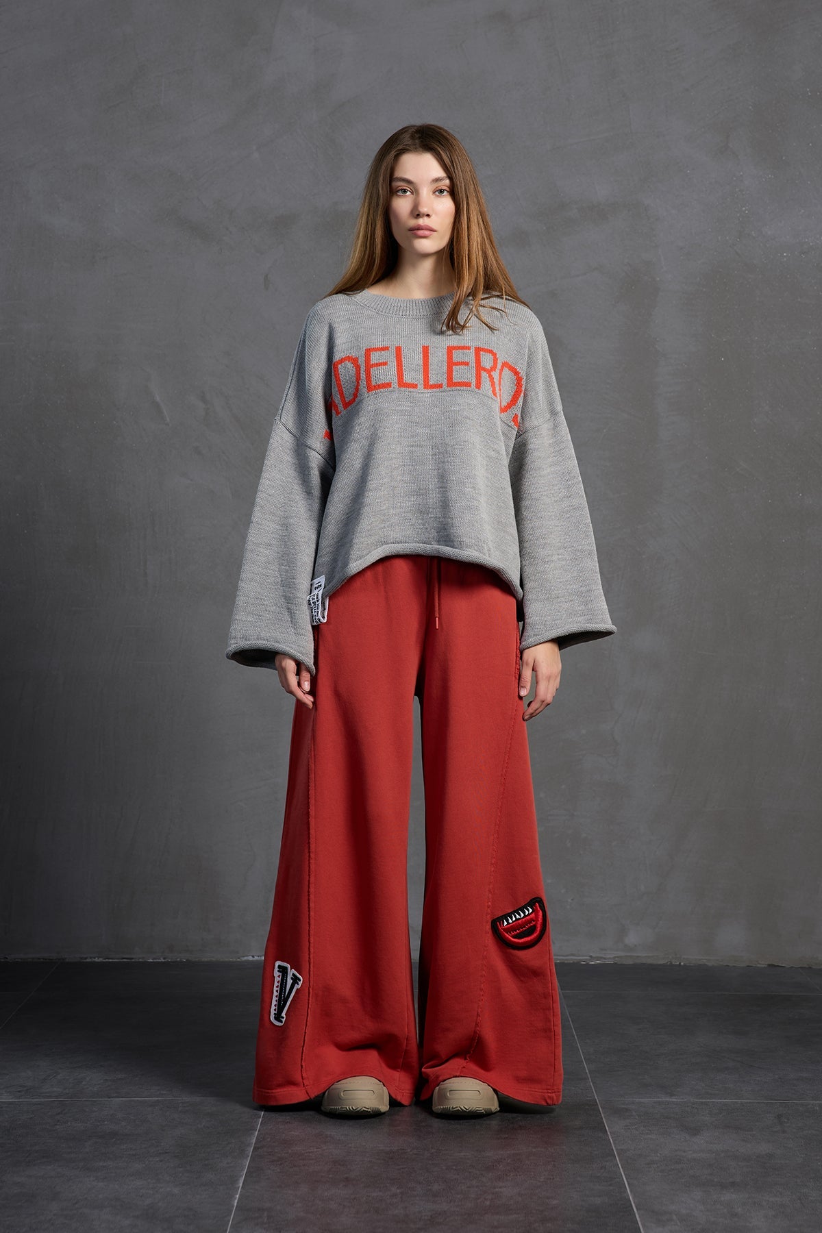 Maroon Oversize Trousers 18158