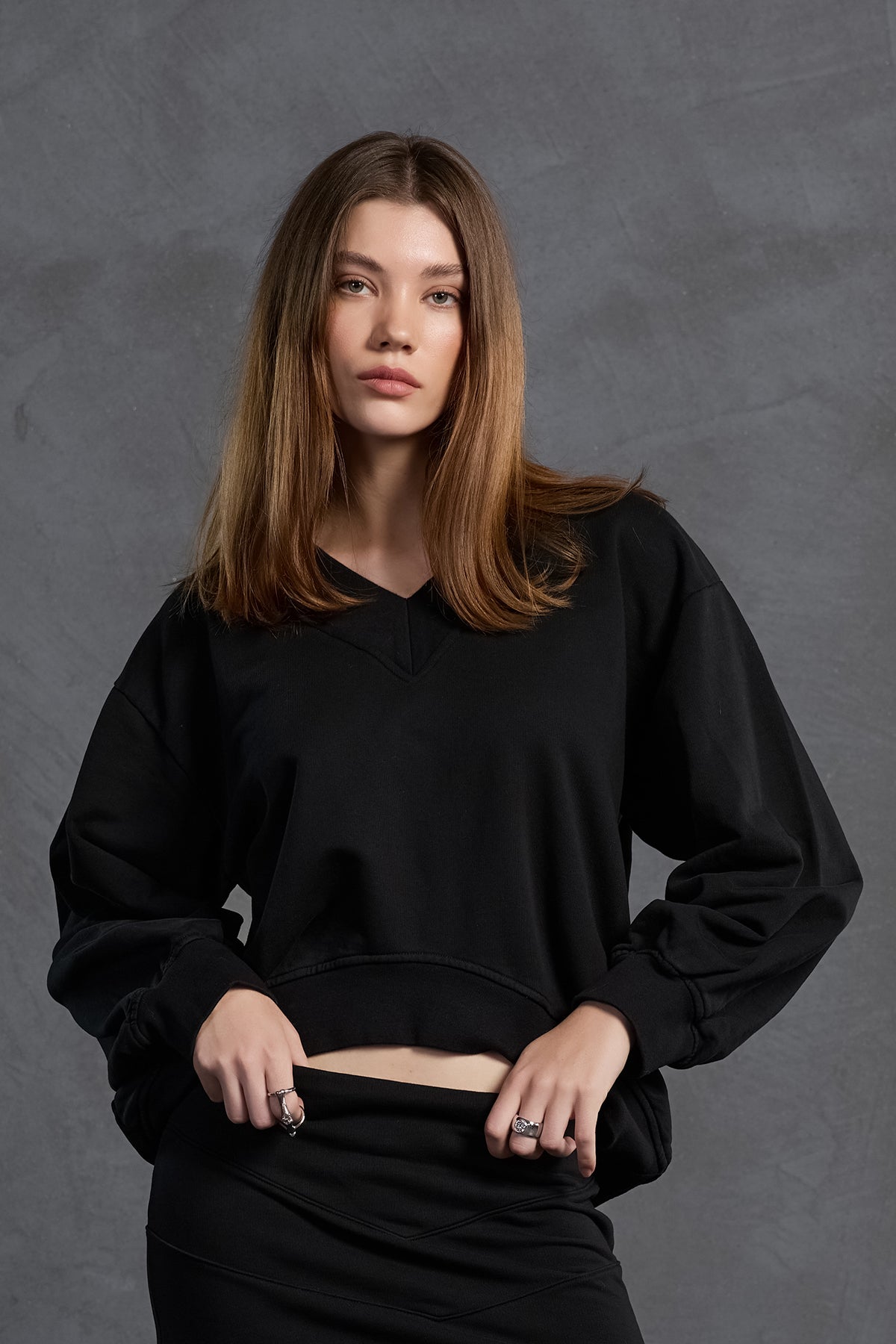 Black Oversize Sweatshirt 18159