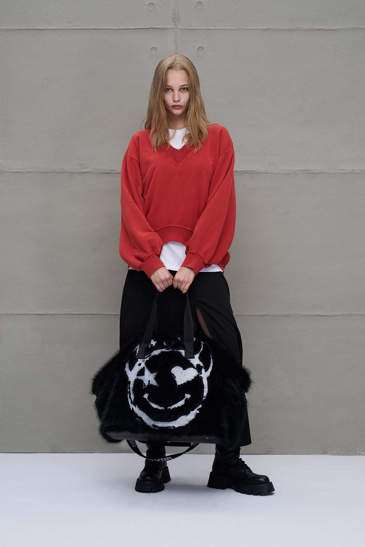 Maroon Oversized Sweatshirt 18159