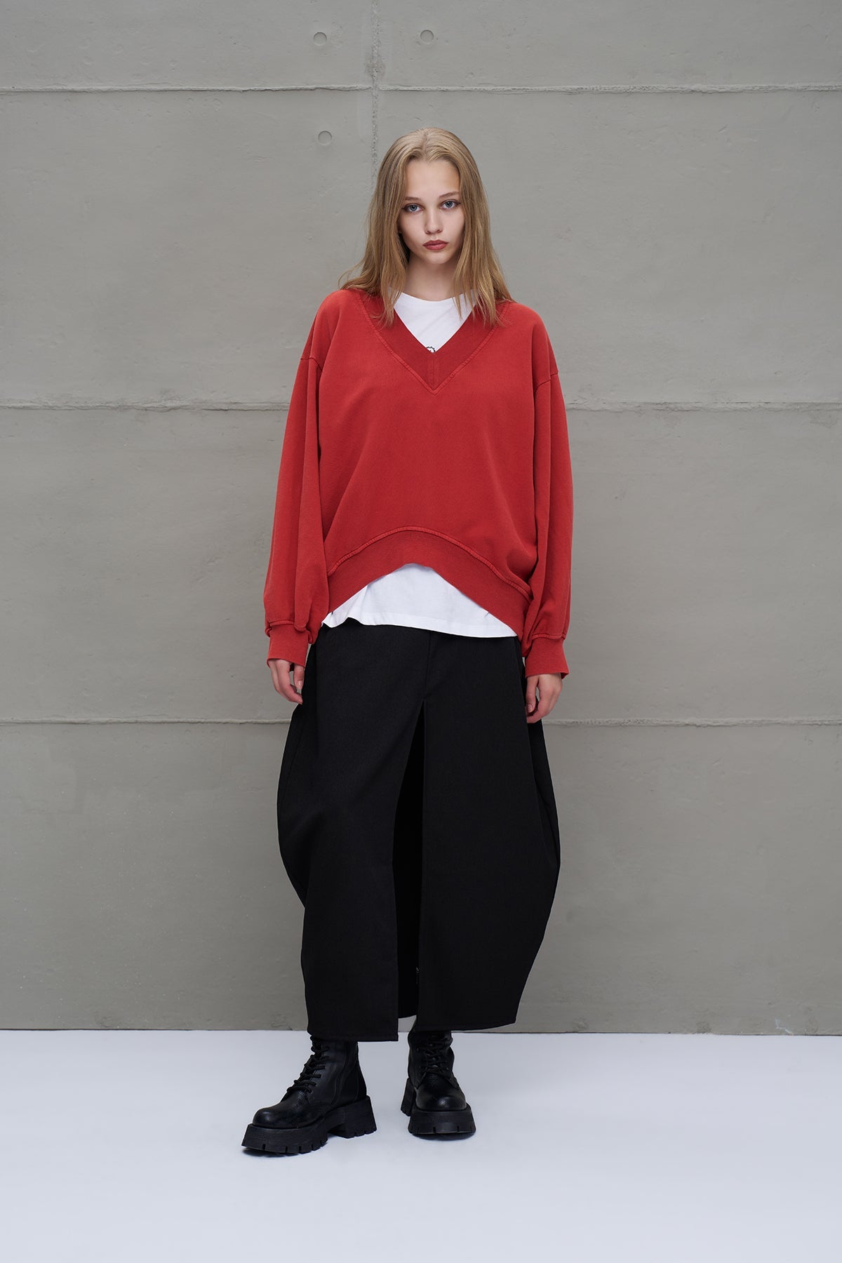 Maroon Oversized Sweatshirt 18159