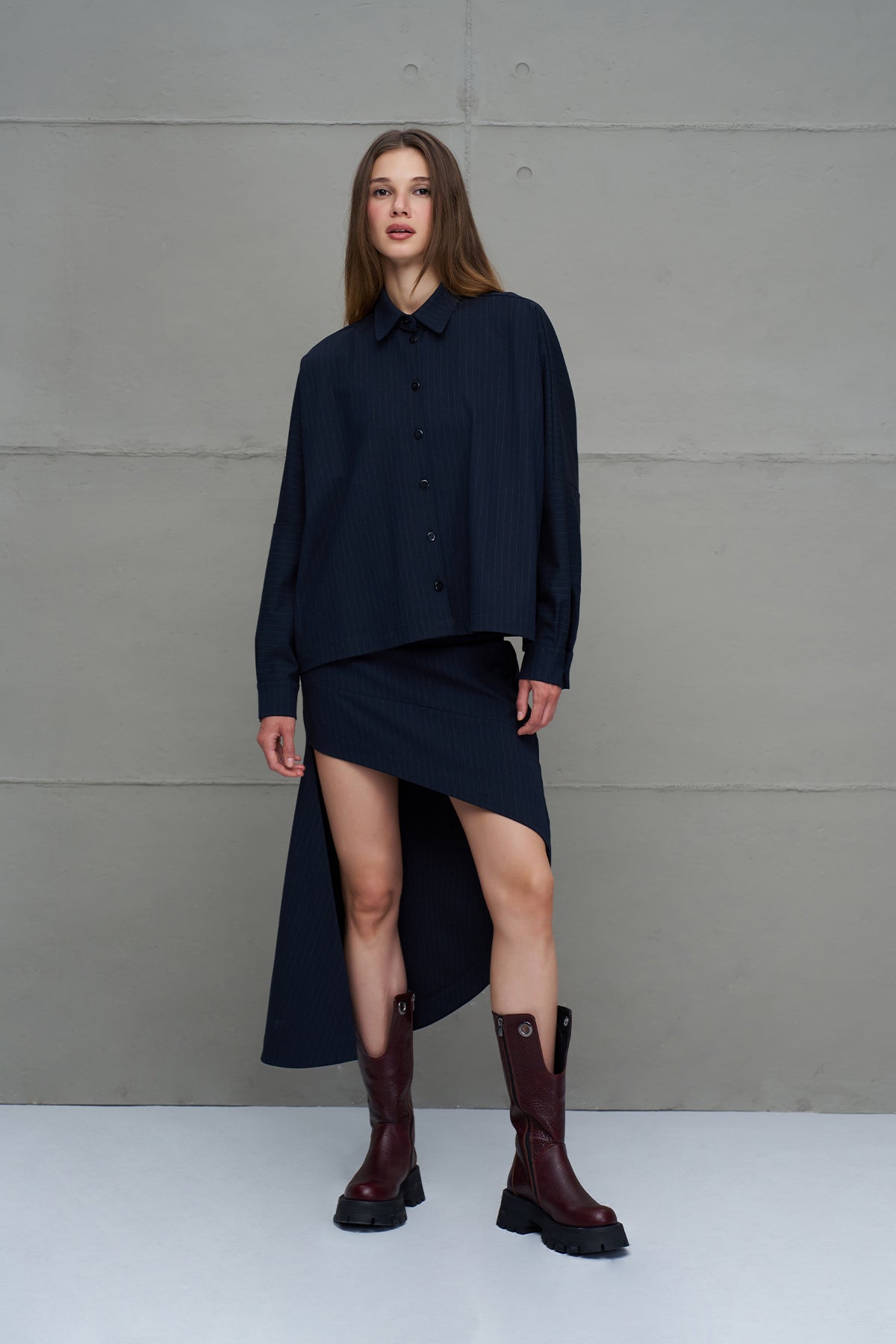 Navy Striped Shirt 18201