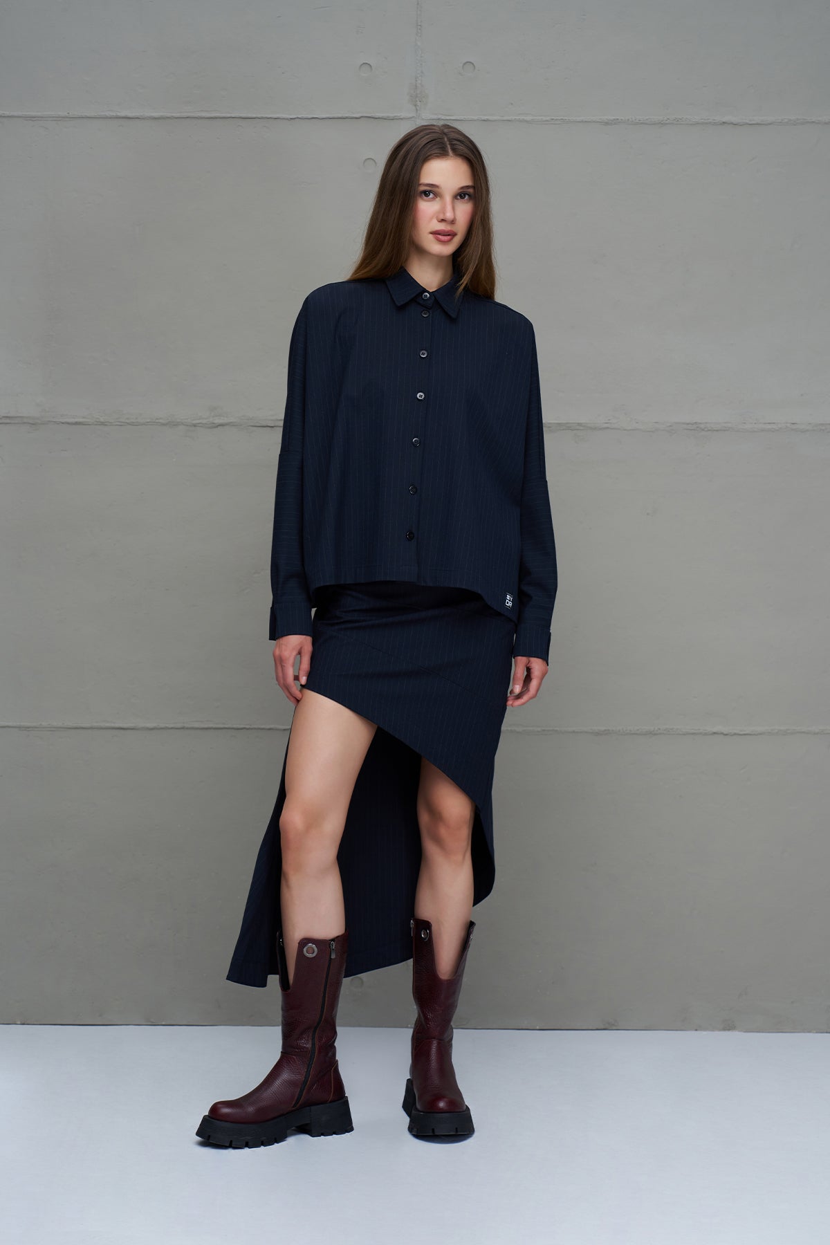 Navy Striped Shirt 18201