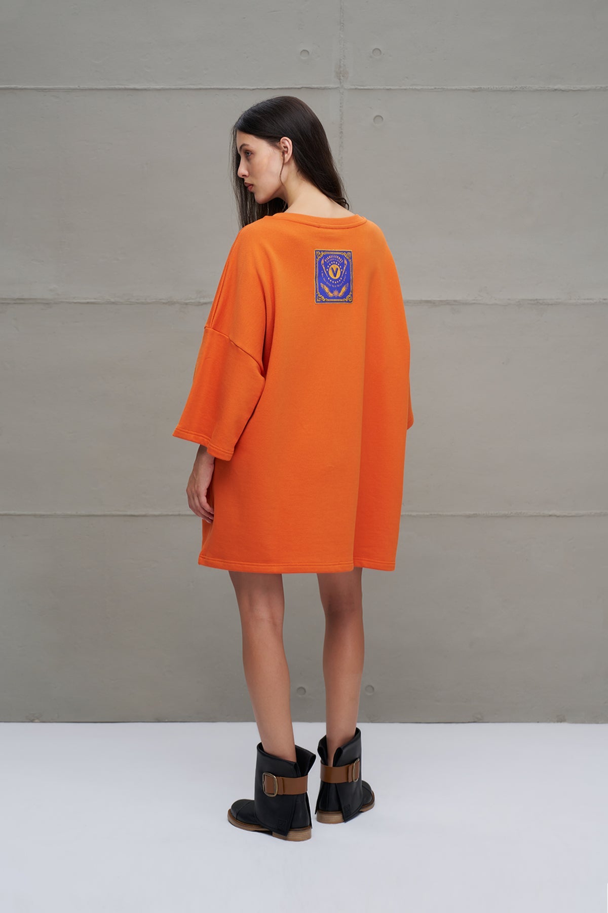 Orange Oversized Sweatshirt 18215