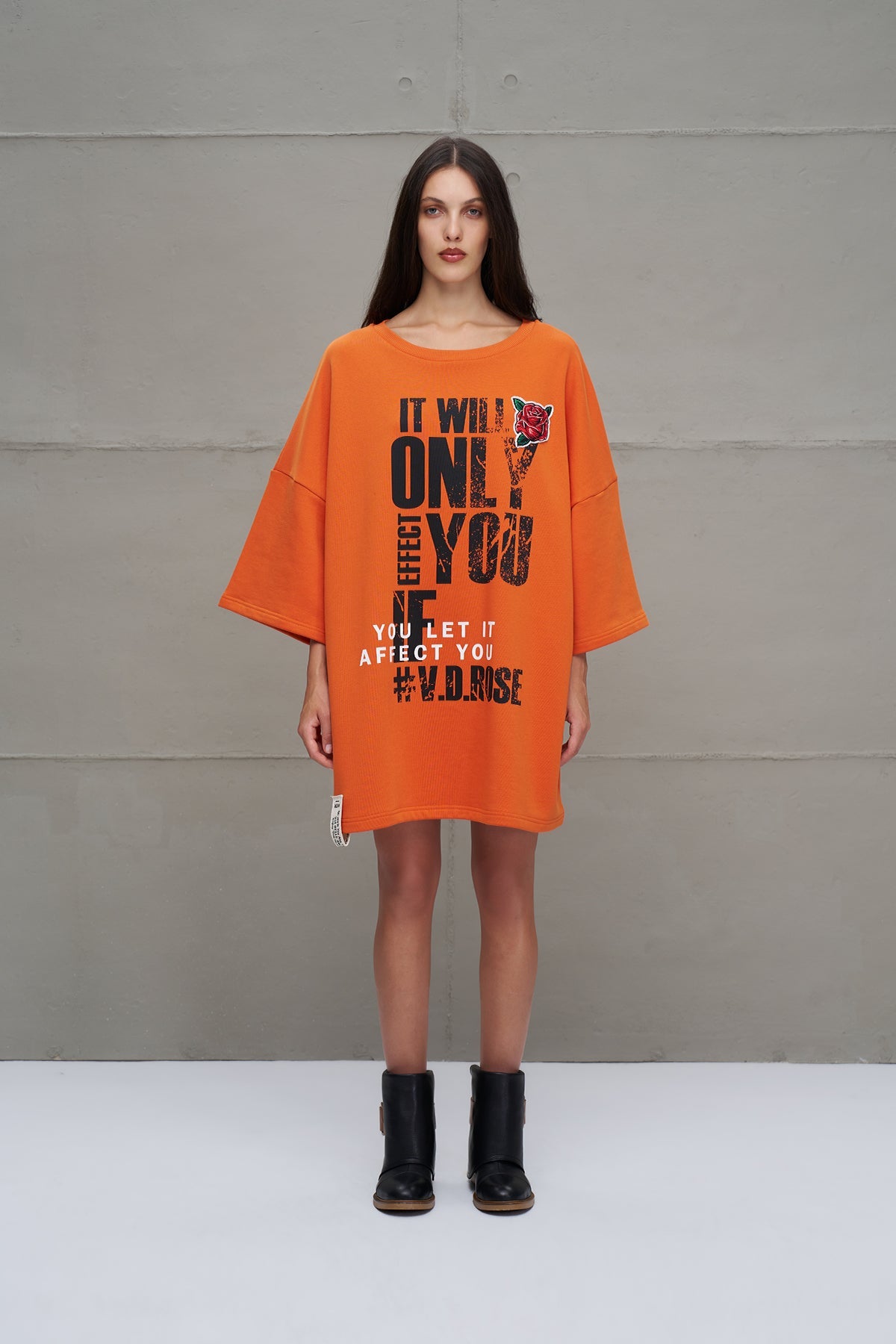 Orange Oversized Sweatshirt 18215