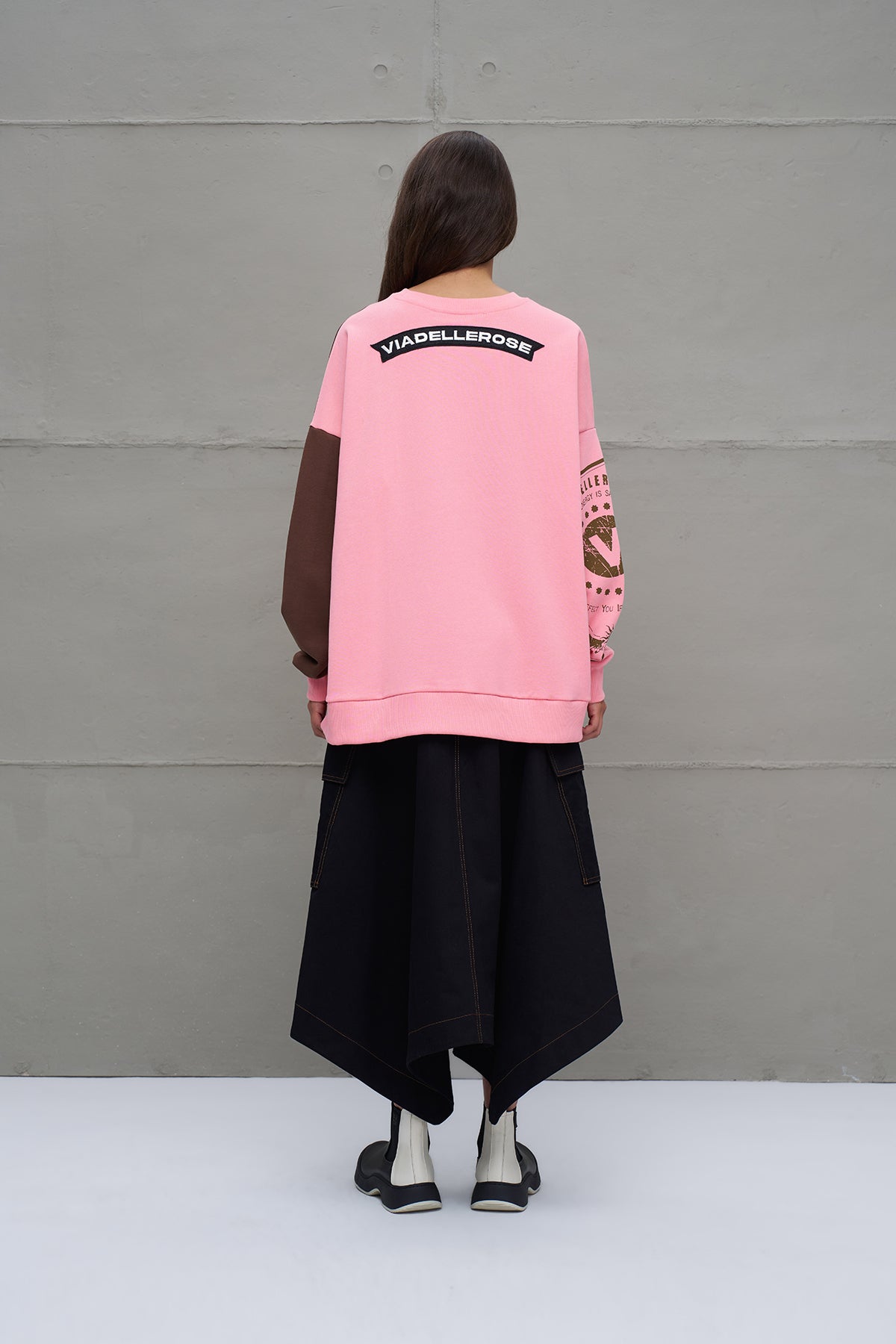 Multicolor Printed Oversized Sweatshirt 18219