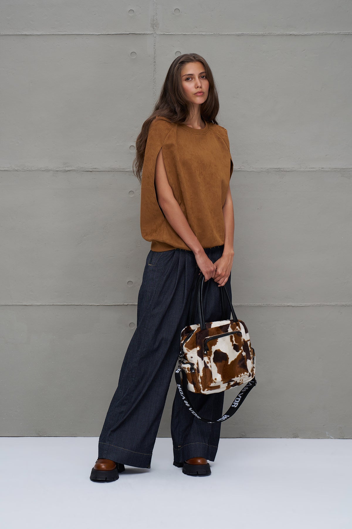 Camel Padded Sleeveless Blouse 18229