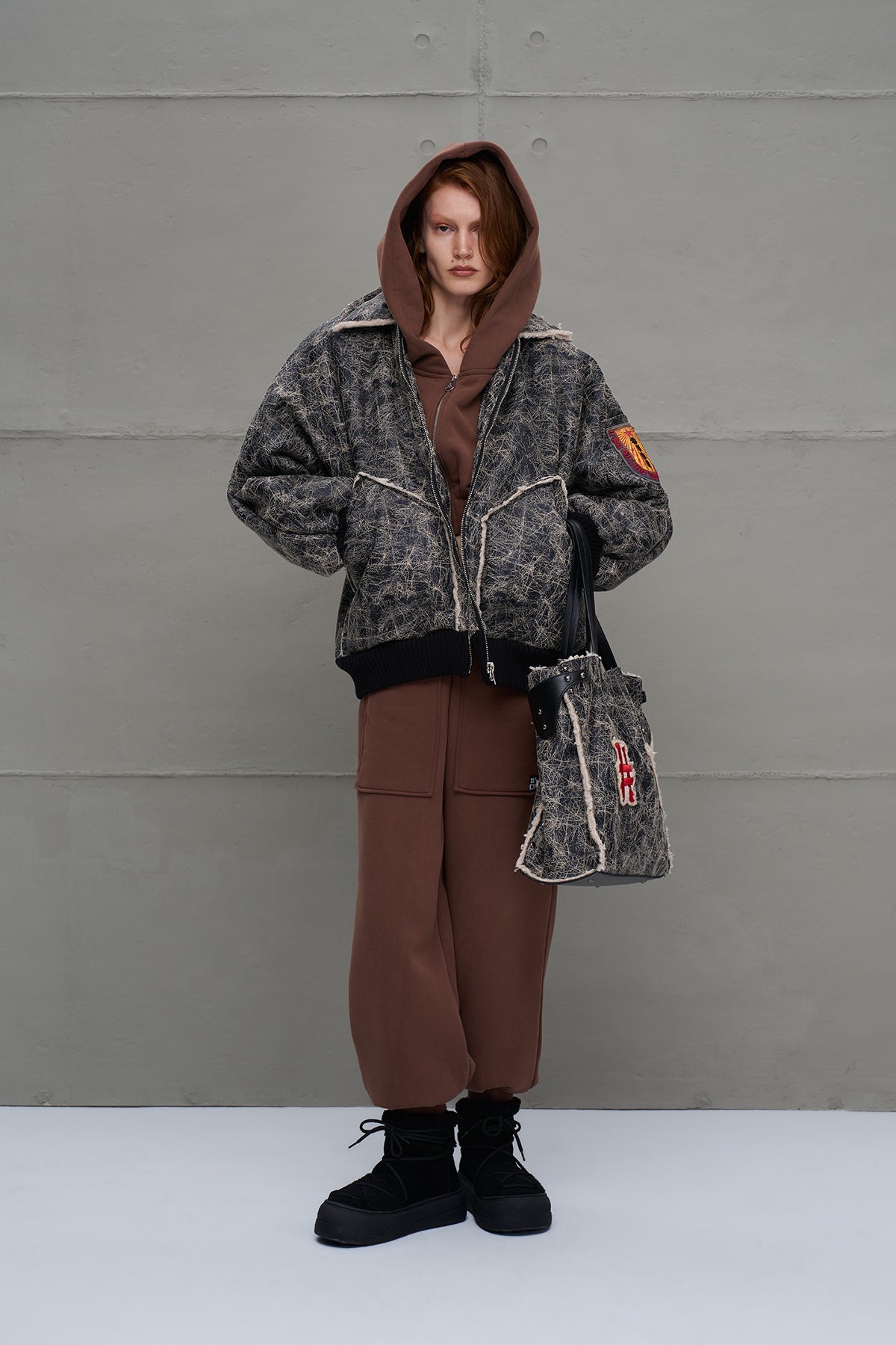 Black Oversize Pilot Jacket 18258