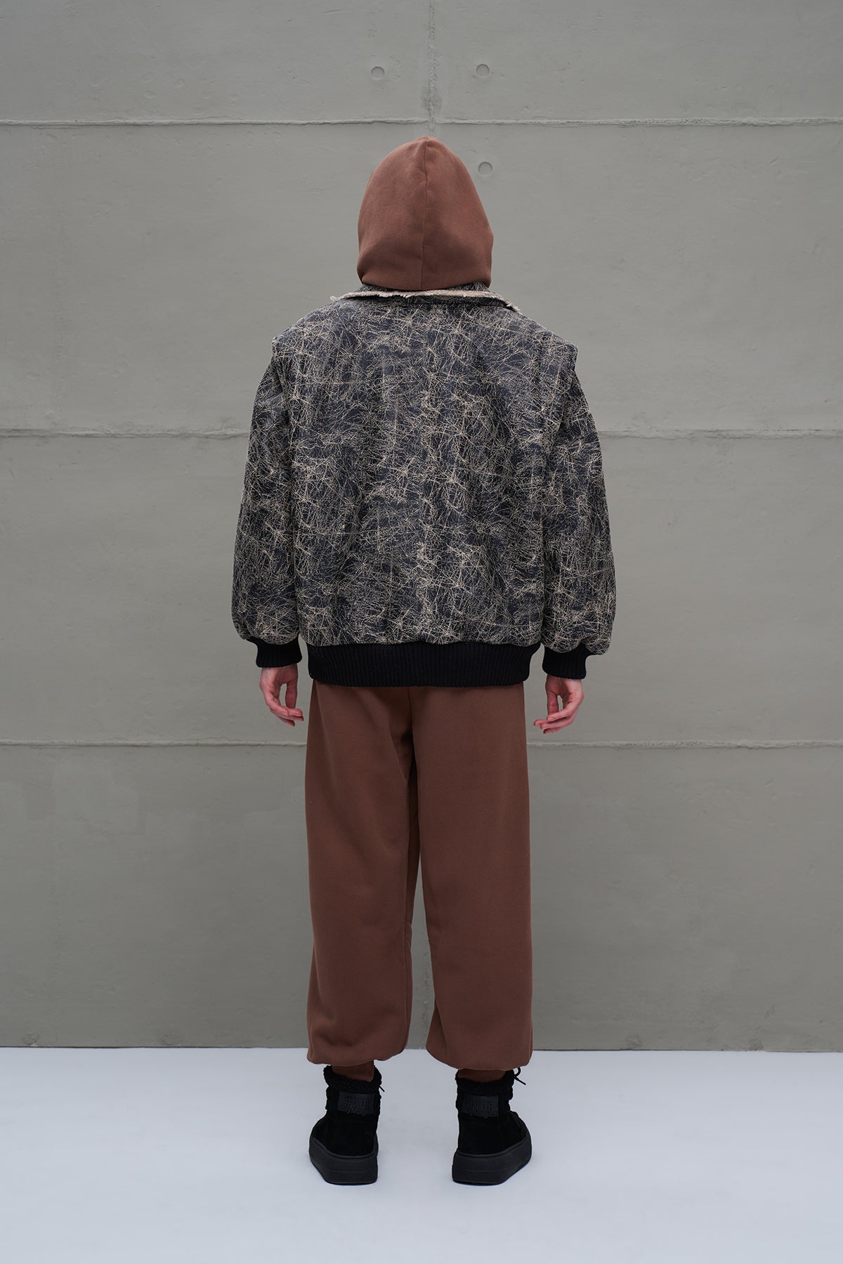 Black Oversize Pilot Jacket 18258