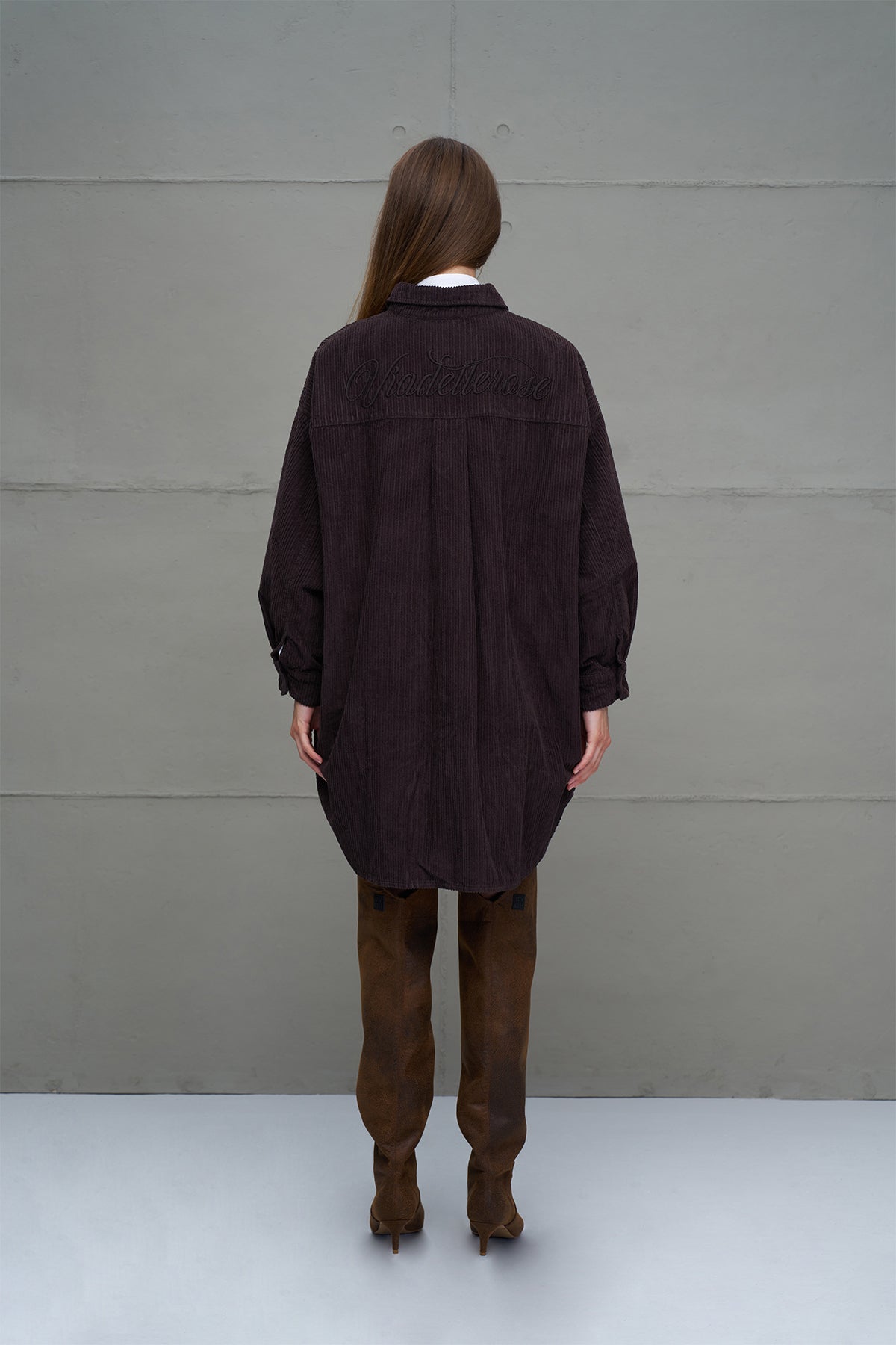 Brown Corduroy Oversize Shirt 18267