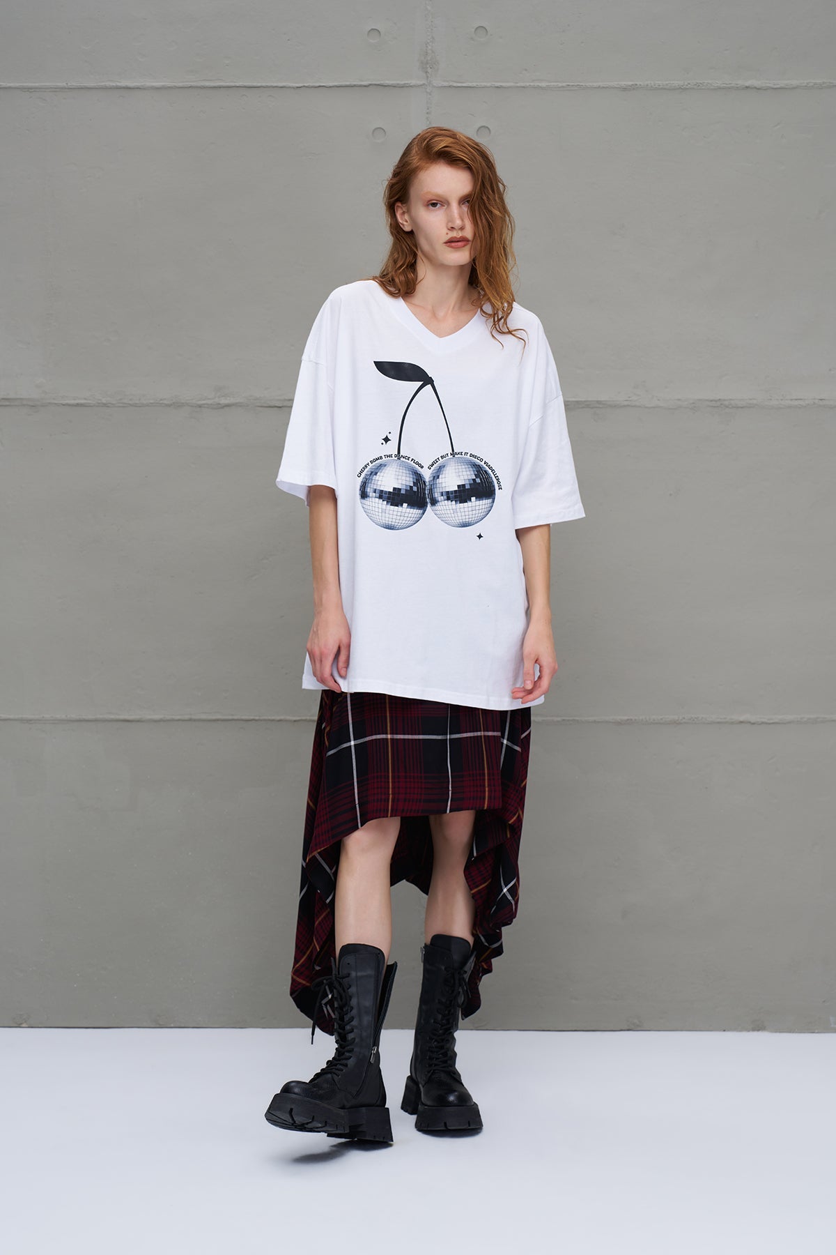 White Printed Oversize T-shirt 18289