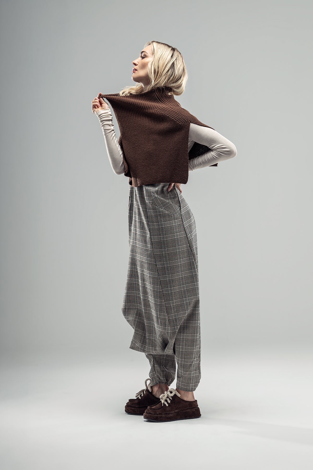 Dark Brown Poncho 20015