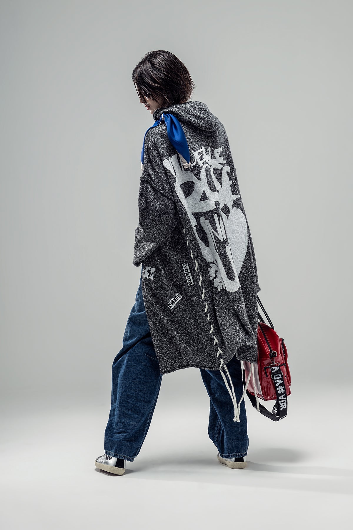 Black Melange Knit Cardigan 20023