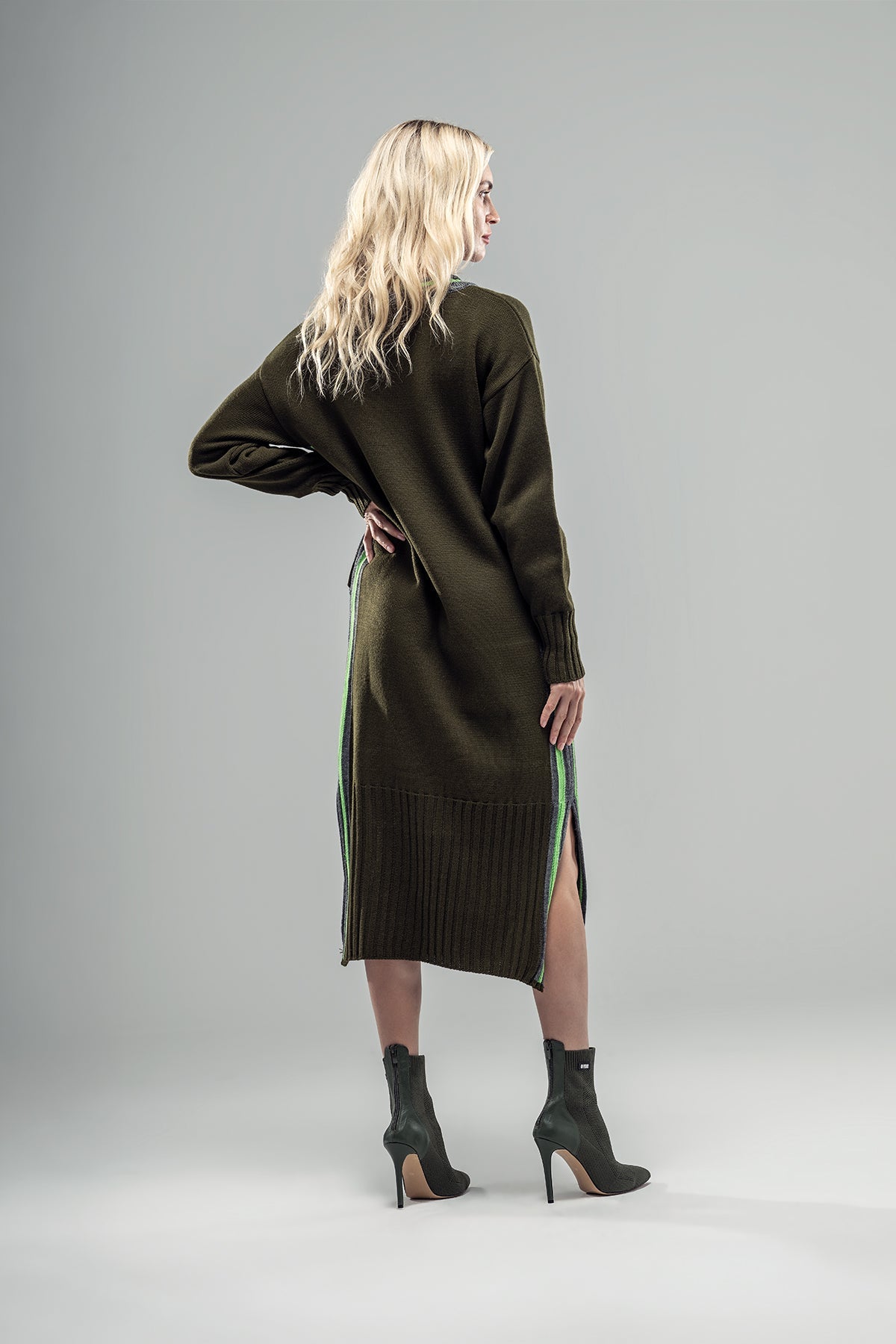 Khaki Knit Dress 20024
