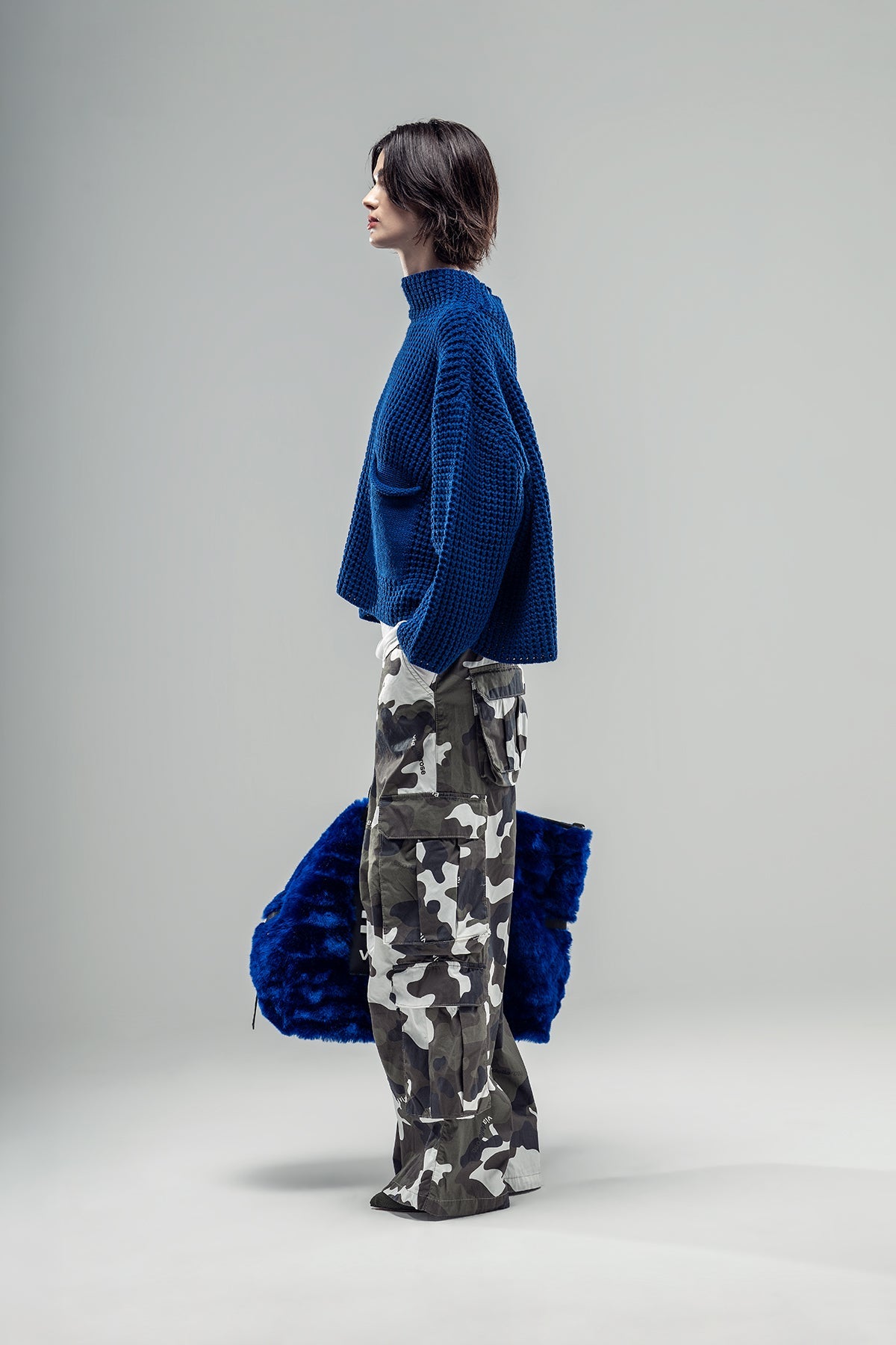 Blue Knit Sweater 20029