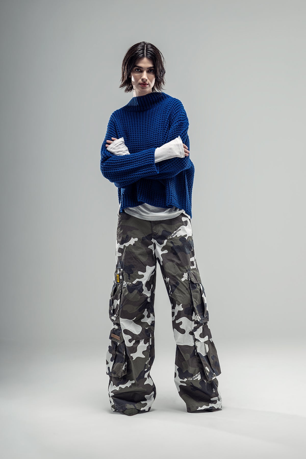 Blue Knit Sweater 20029