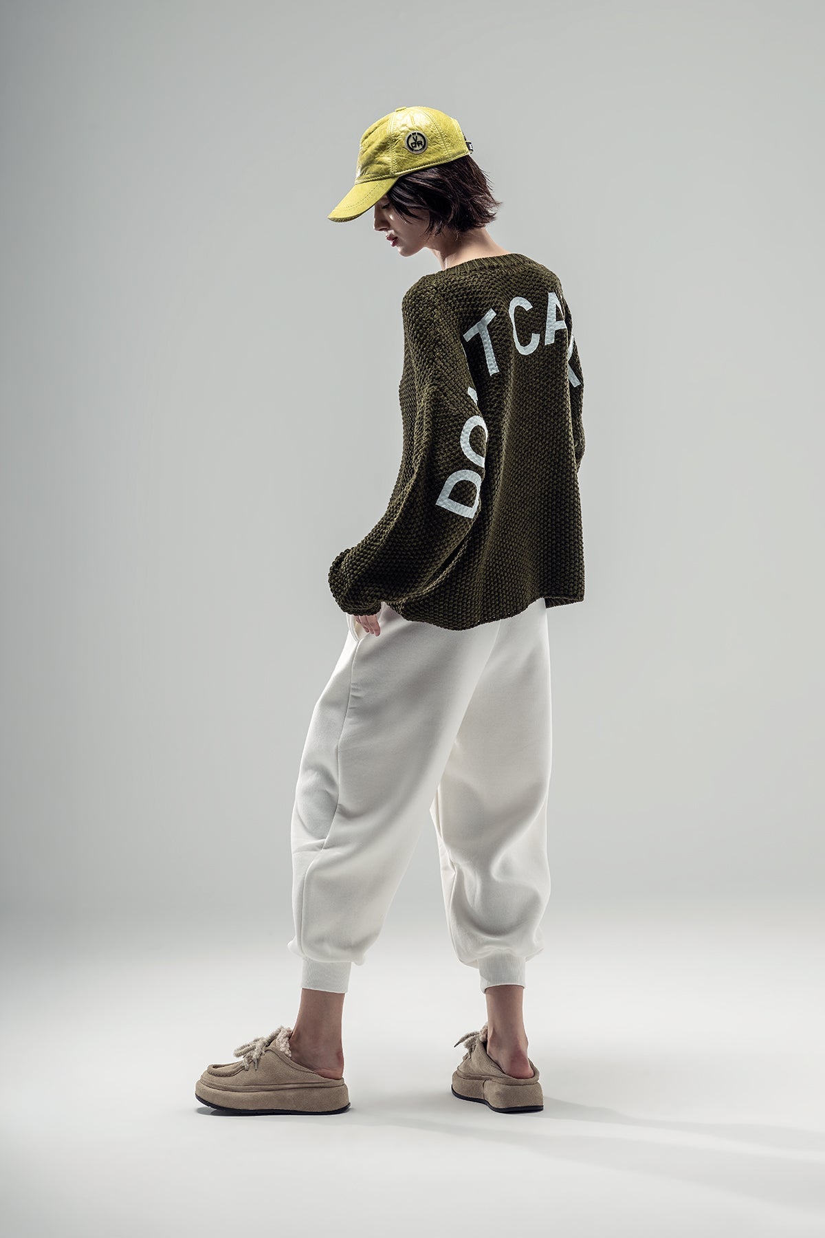 Khaki Melange Knit Sweater 20040