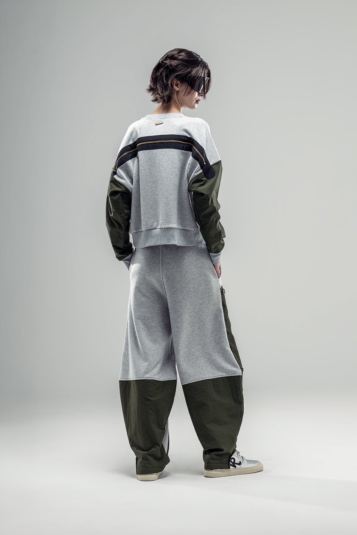 Ice Melange Khaki Trousers 20124