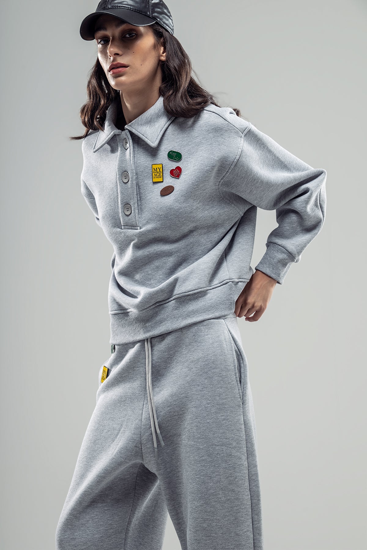 Grey Melange Sweatshirt 20288