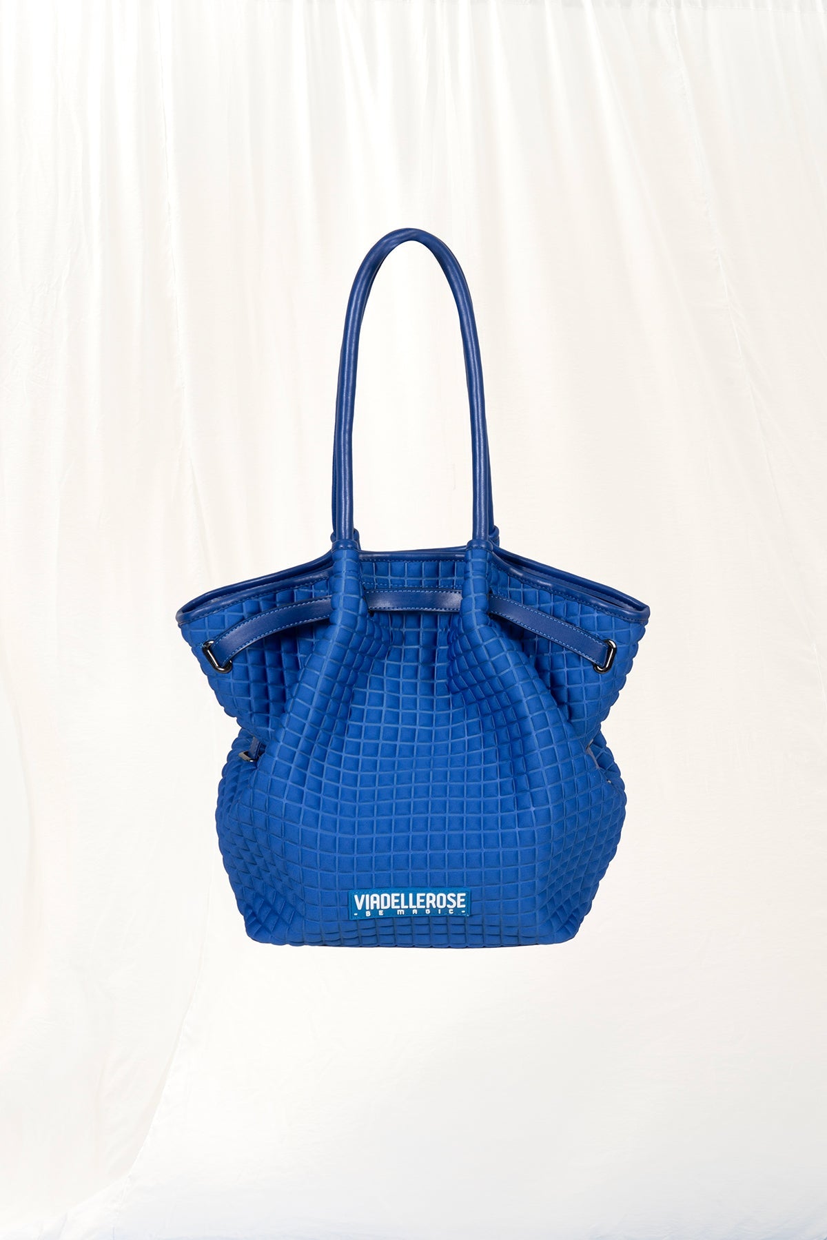 Royal Blue Quilt Scuba Shoulder Bag Yunk1