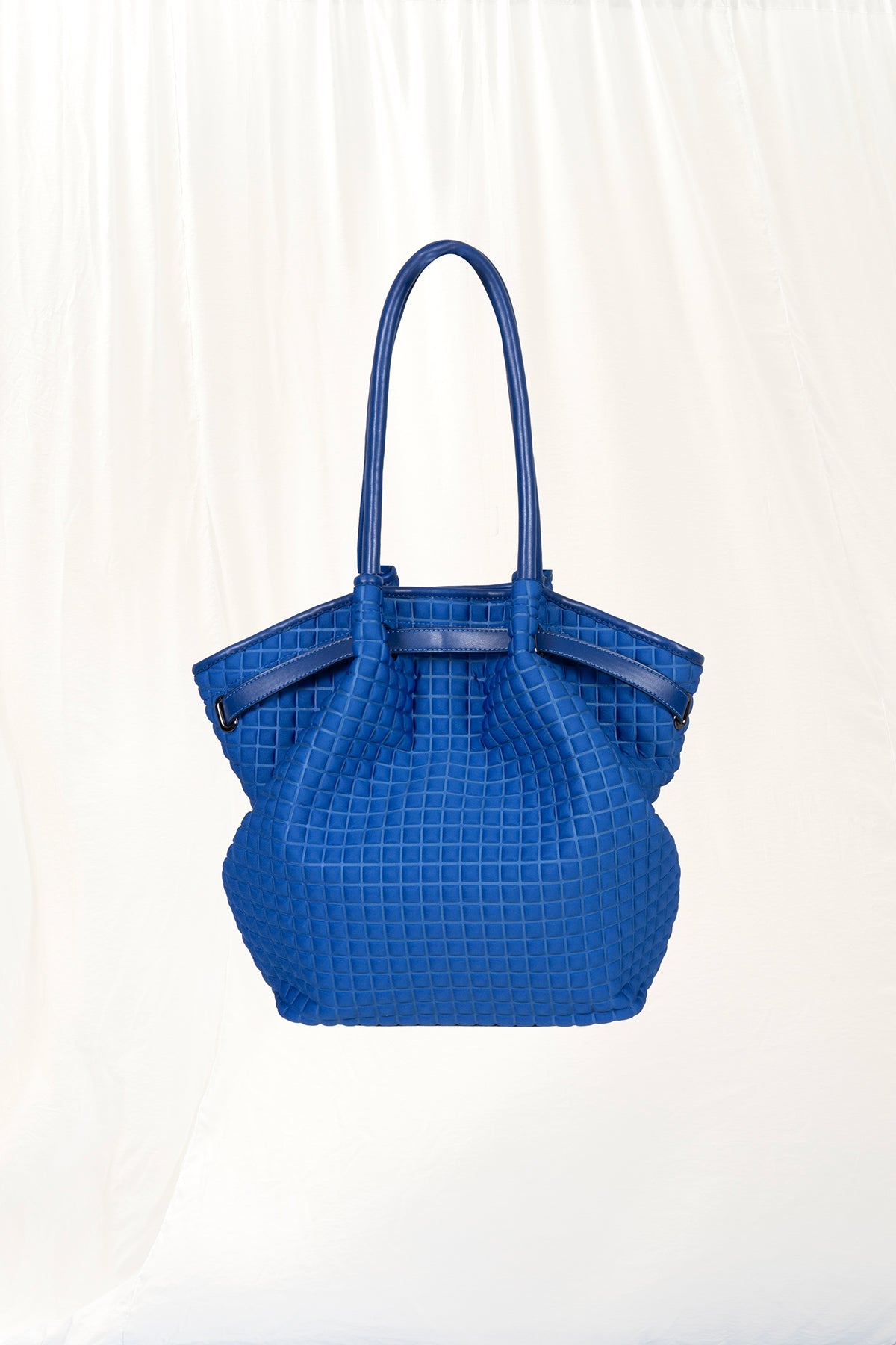 Royal Blue Quilt Scuba Shoulder Bag Yunk1