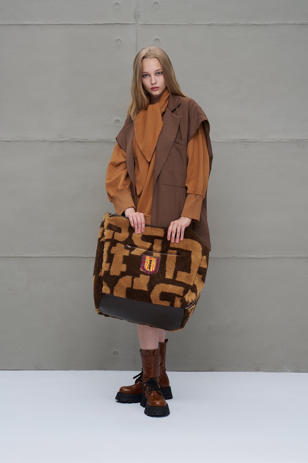 Brown Faux Fur Bag Bellatrix2