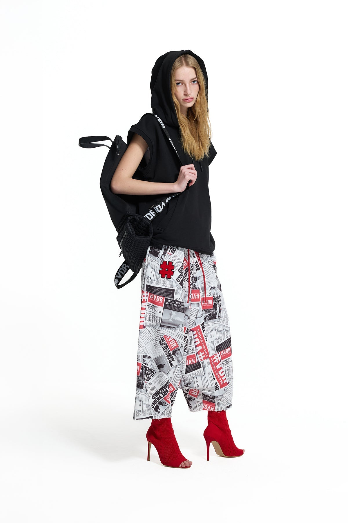 Black Multi-functional Logo Bag Bob6