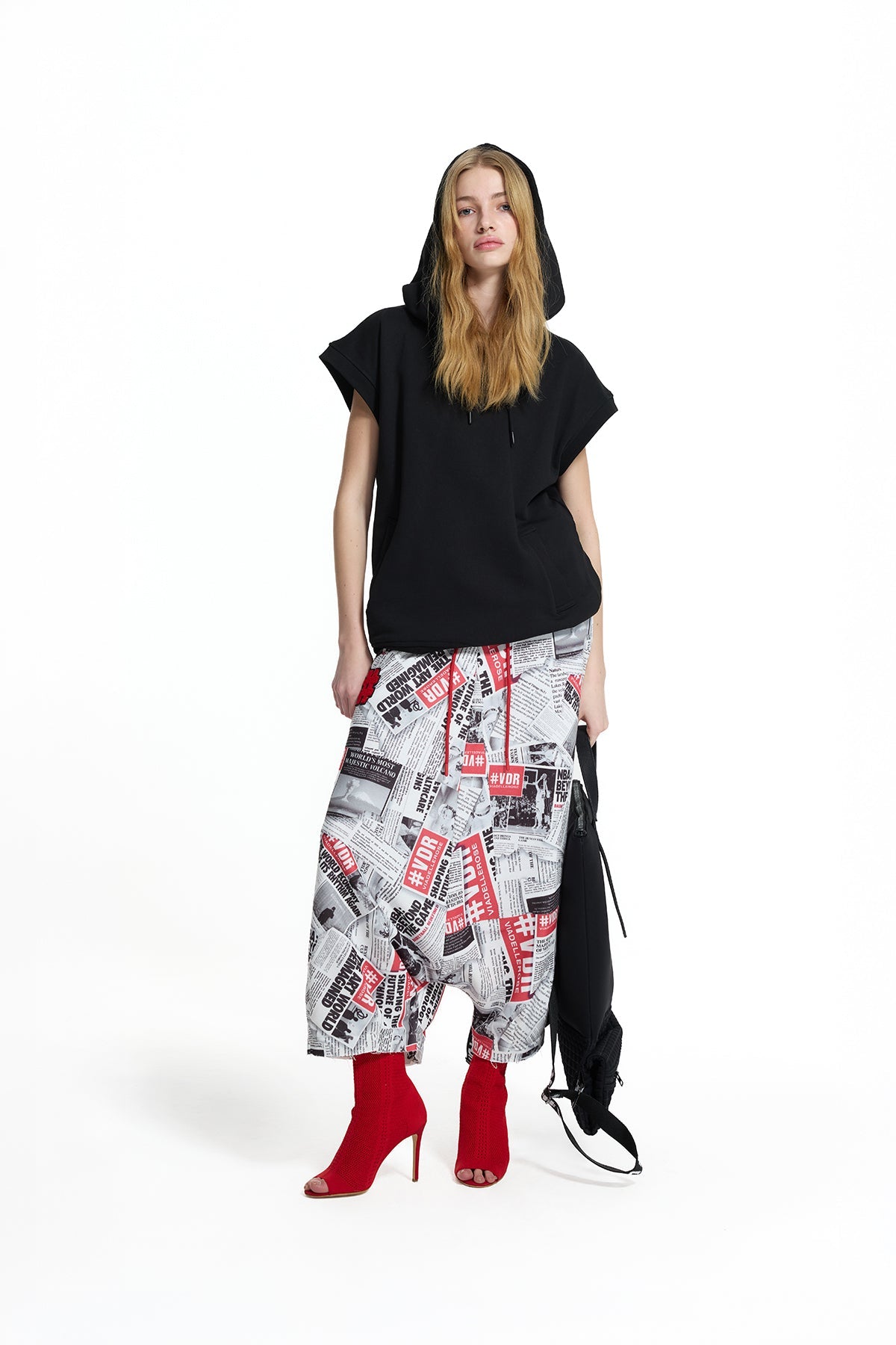 Black Multi-functional Logo Bag Bob6